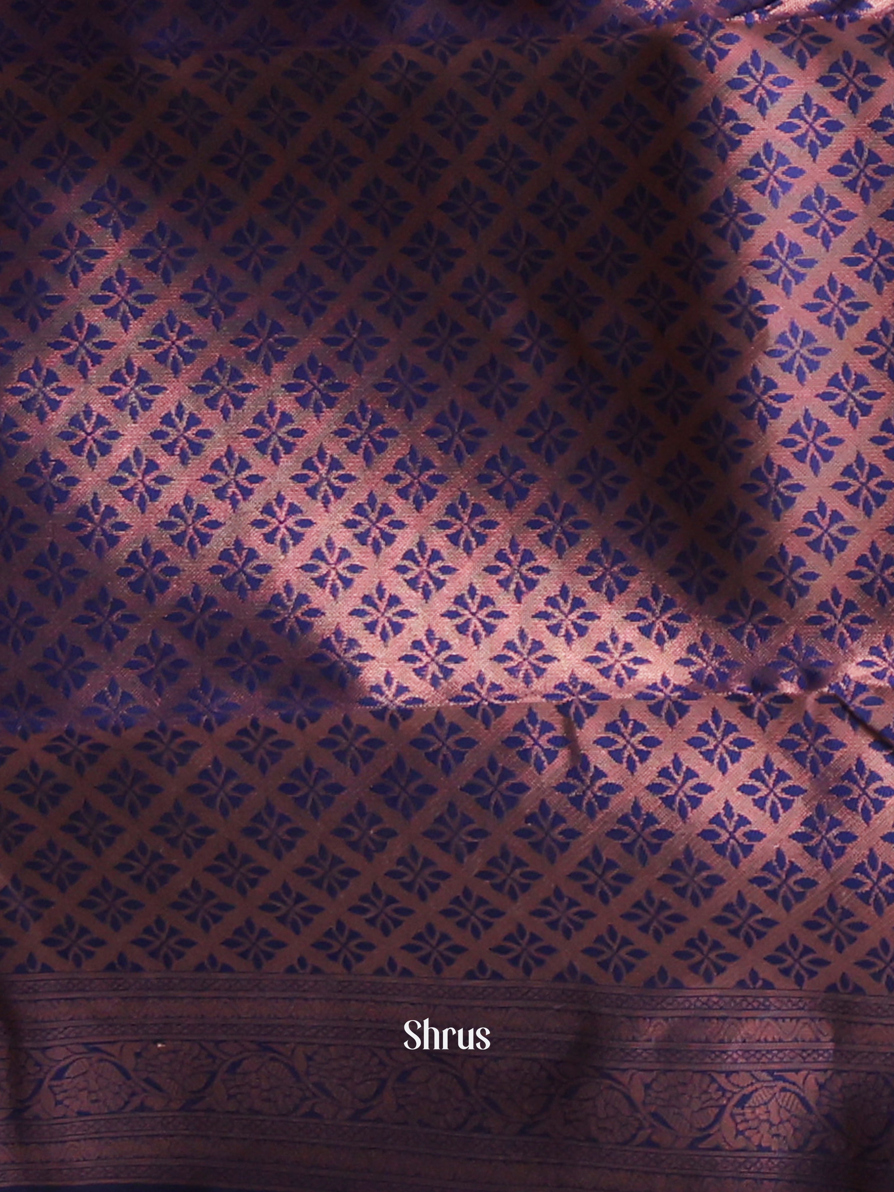 Pink & Blue - Semi Arani Silk Saree