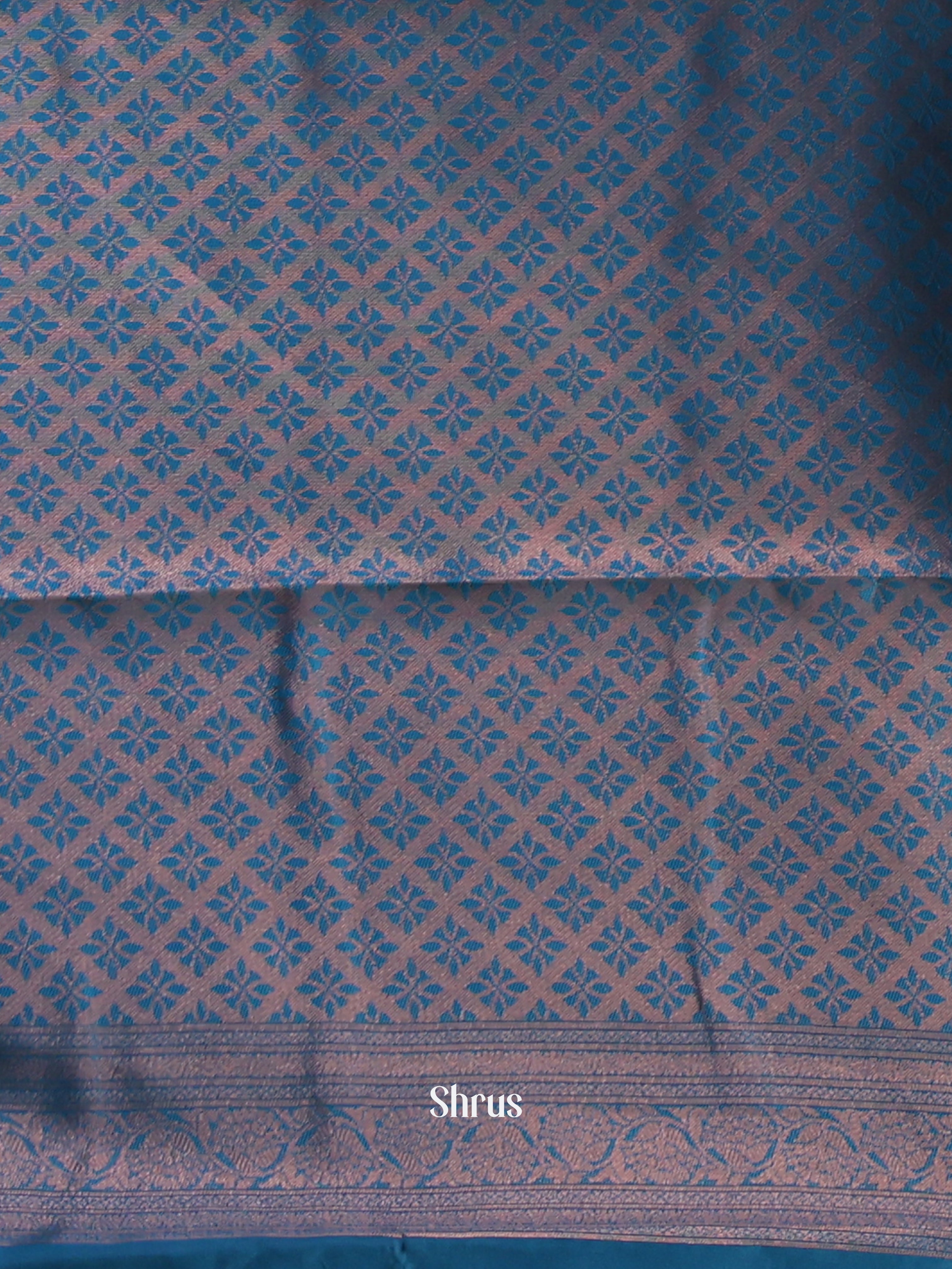 Lite Blue & Blue - Semi Arani Silk Saree