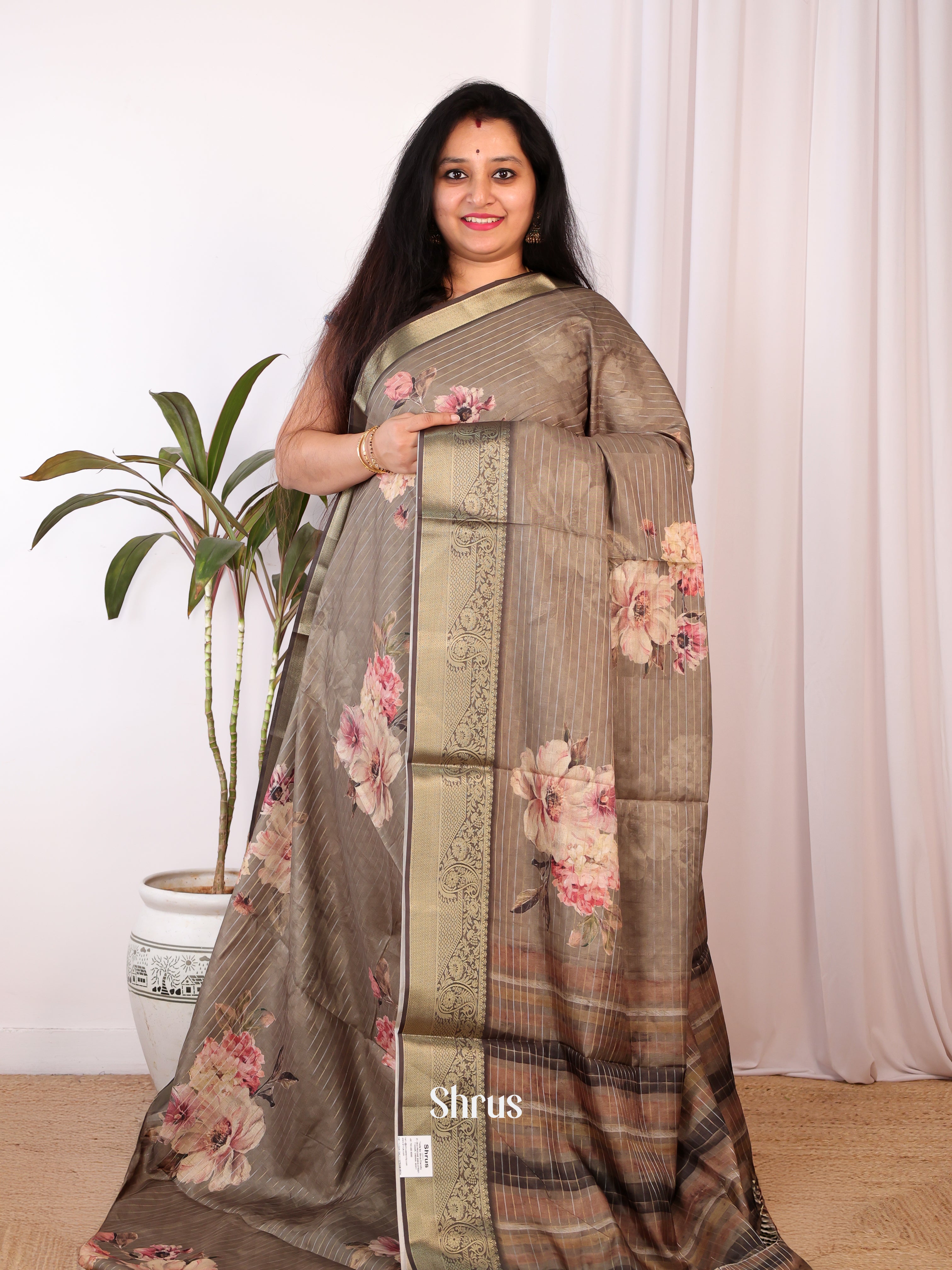 CJS09280 - Semi Chanderi Saree