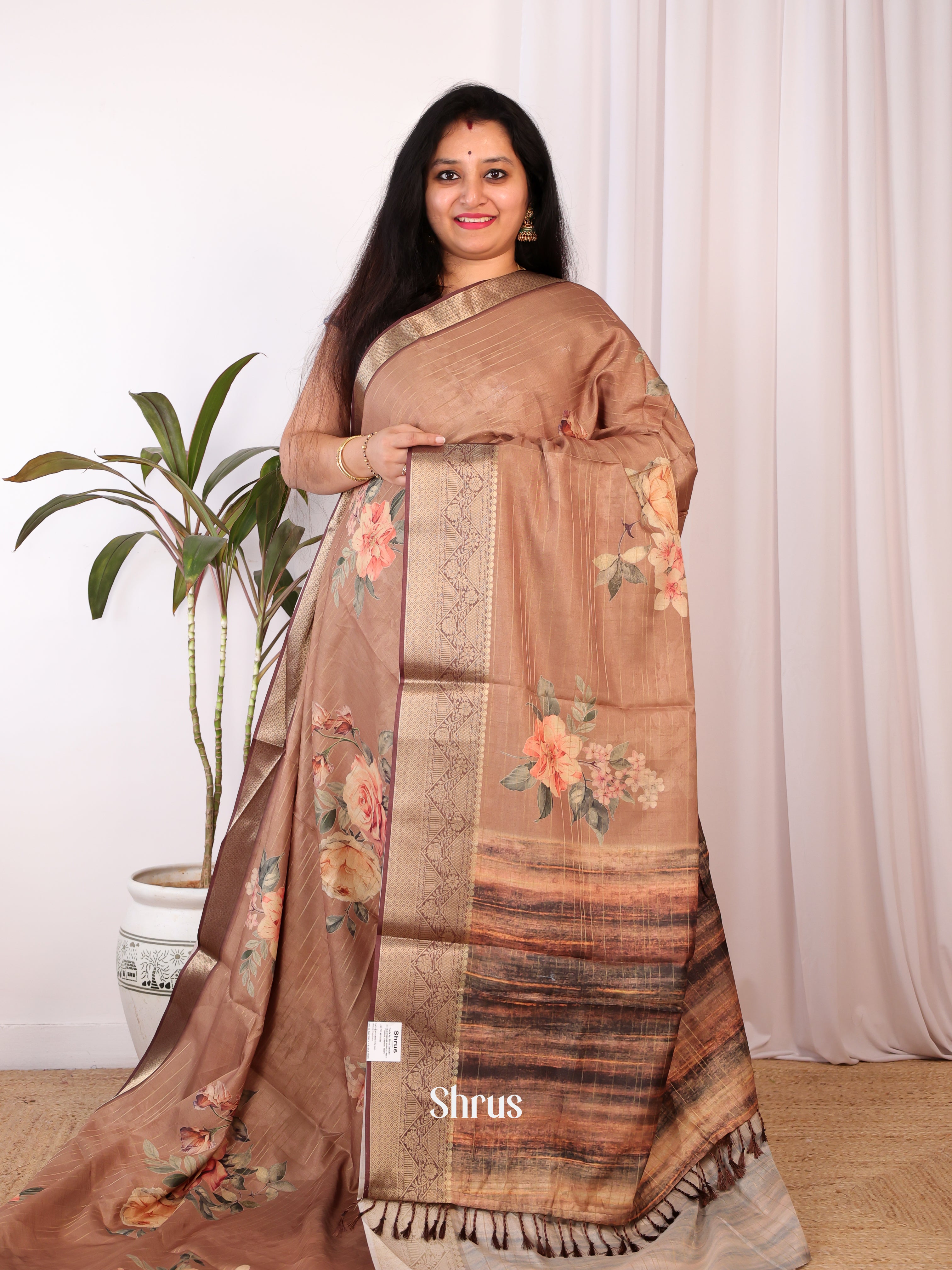 CJS09289 - Semi Chanderi Saree