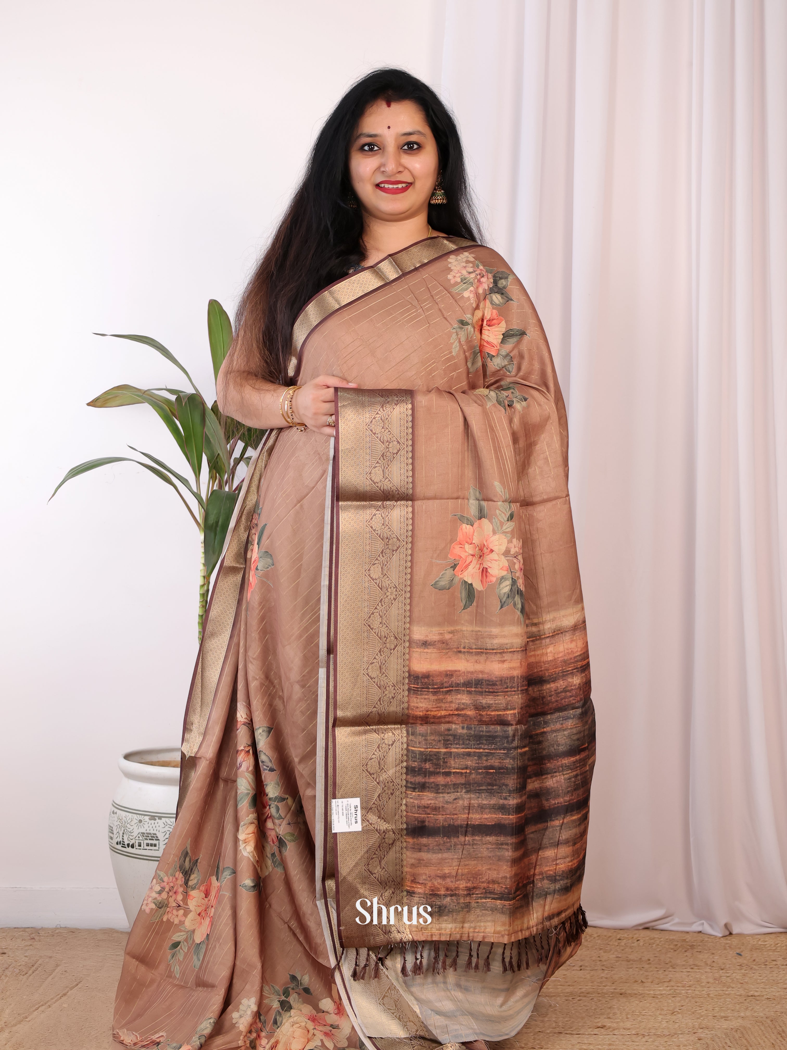 CJS09349 - Semi Chanderi Saree