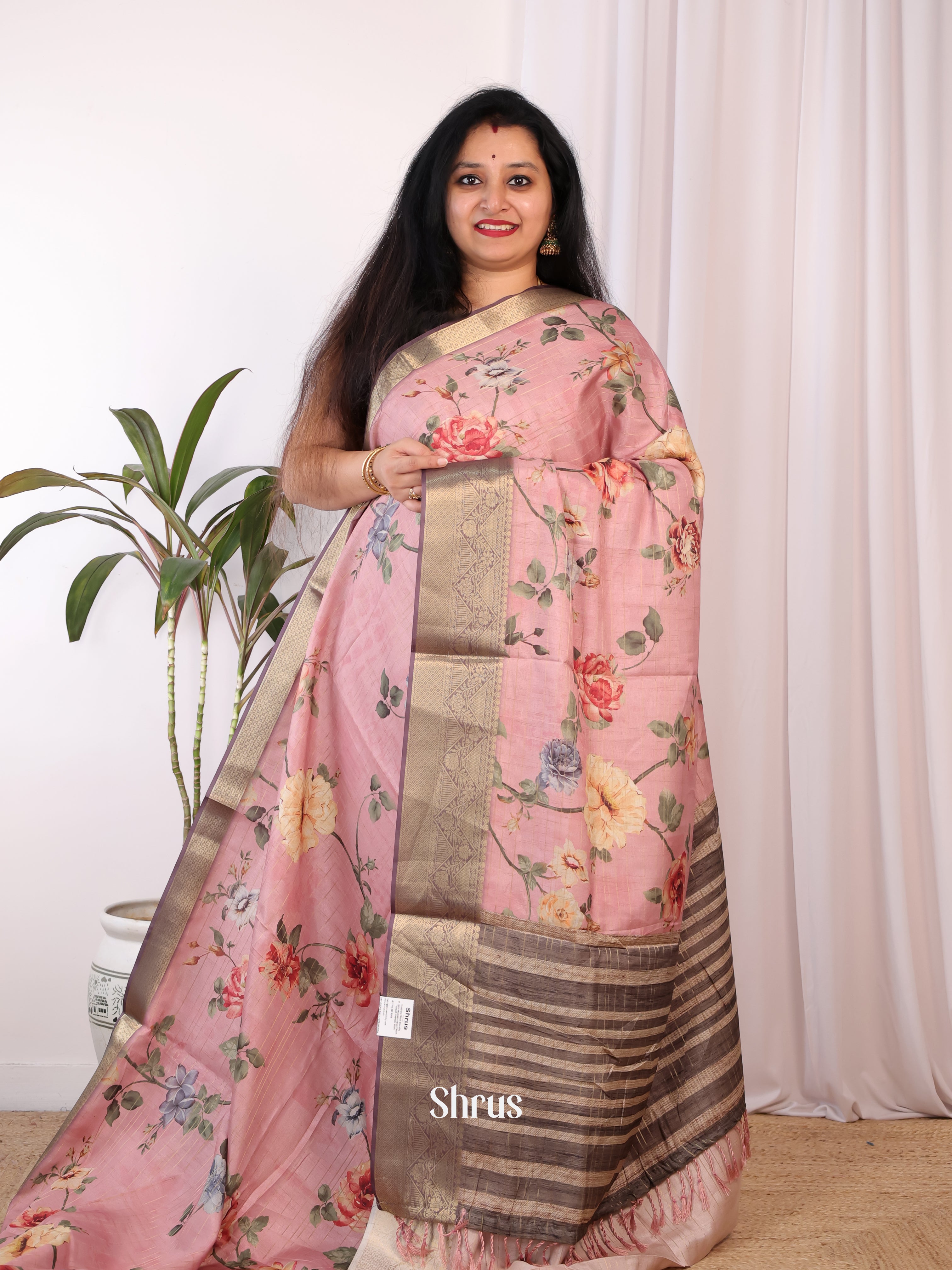 CJS09351 - Semi Chanderi Saree