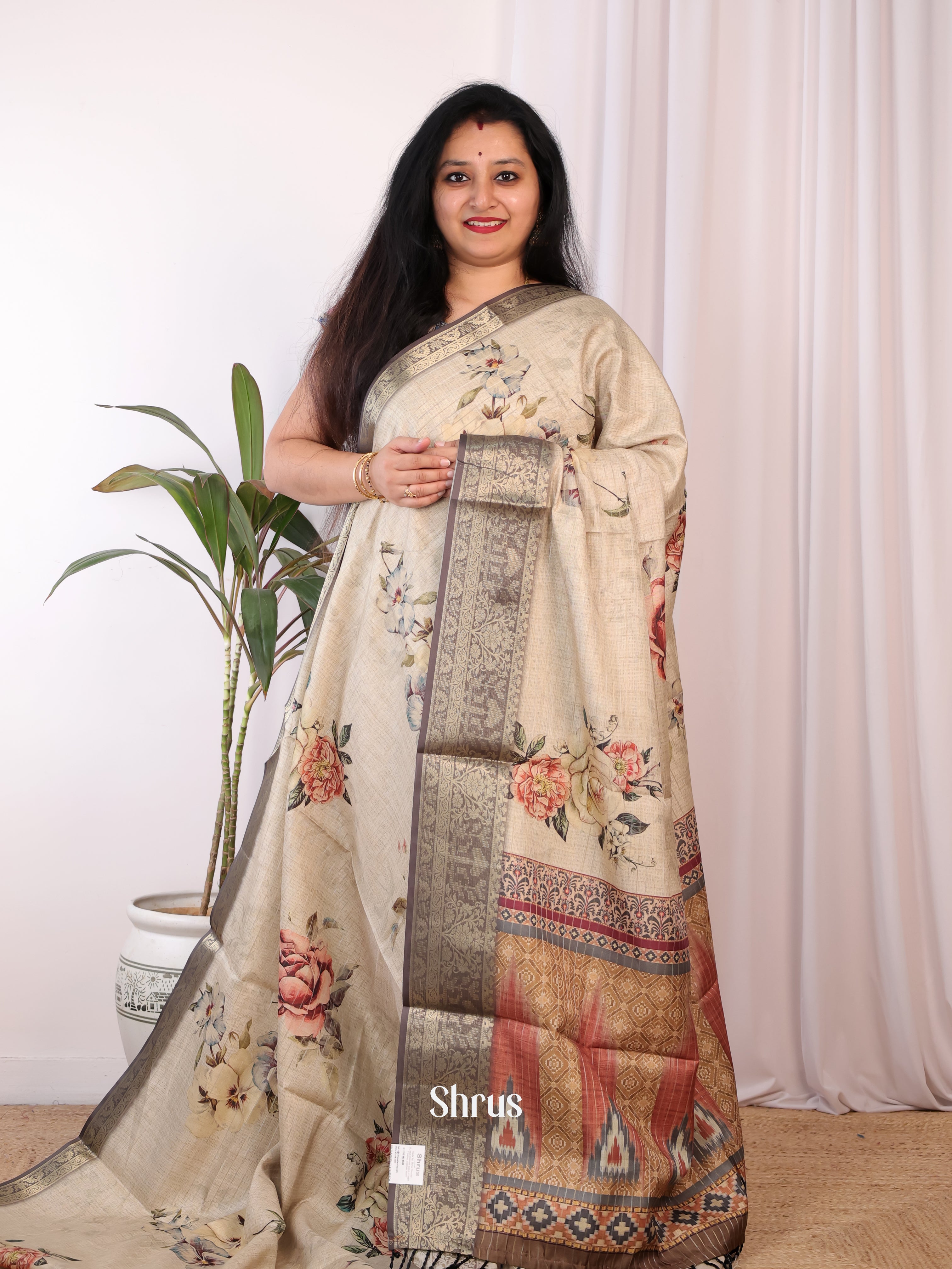 CJS09375 - Semi Chanderi Saree