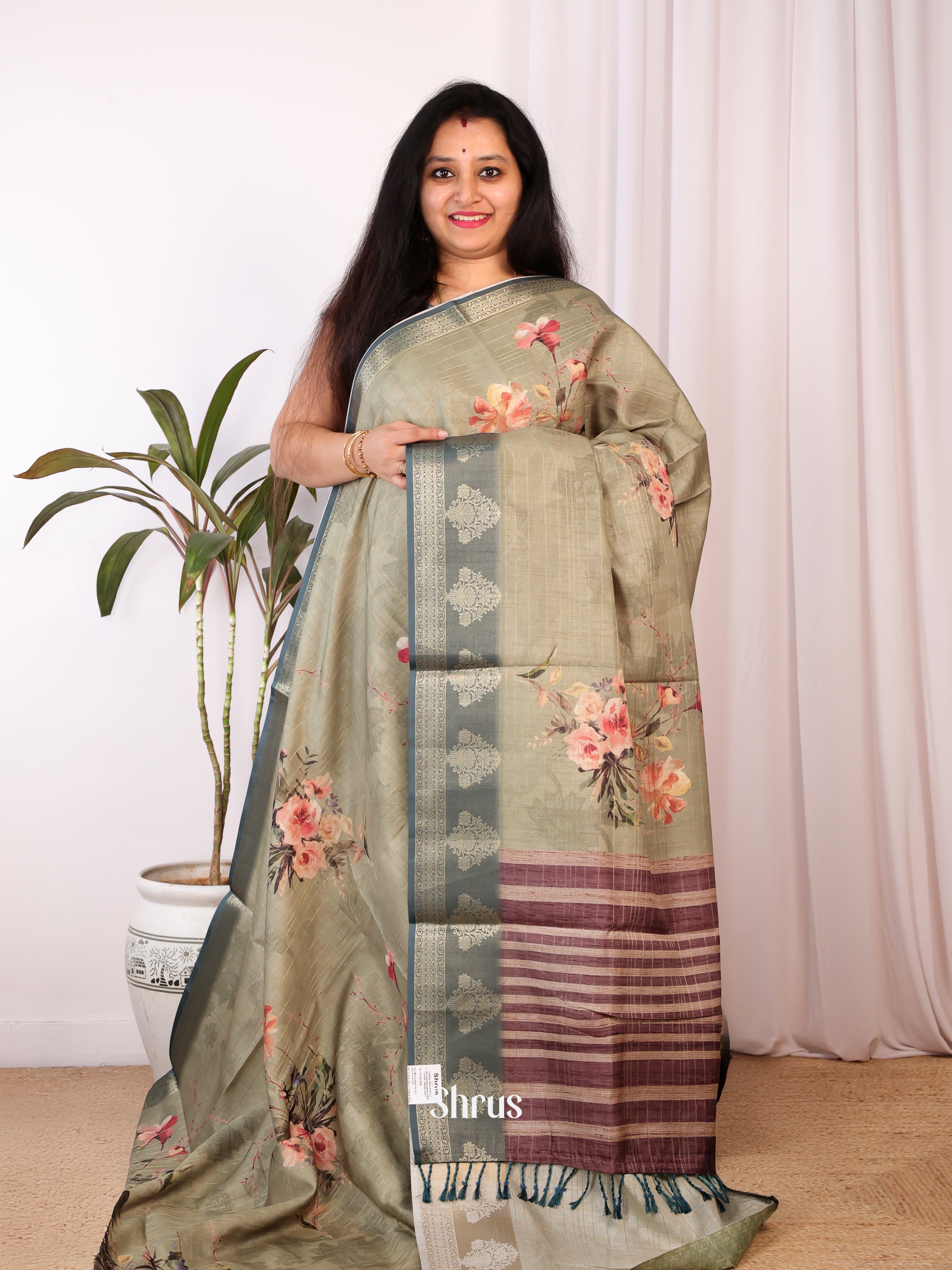 CJS09378 - Semi Chanderi Saree