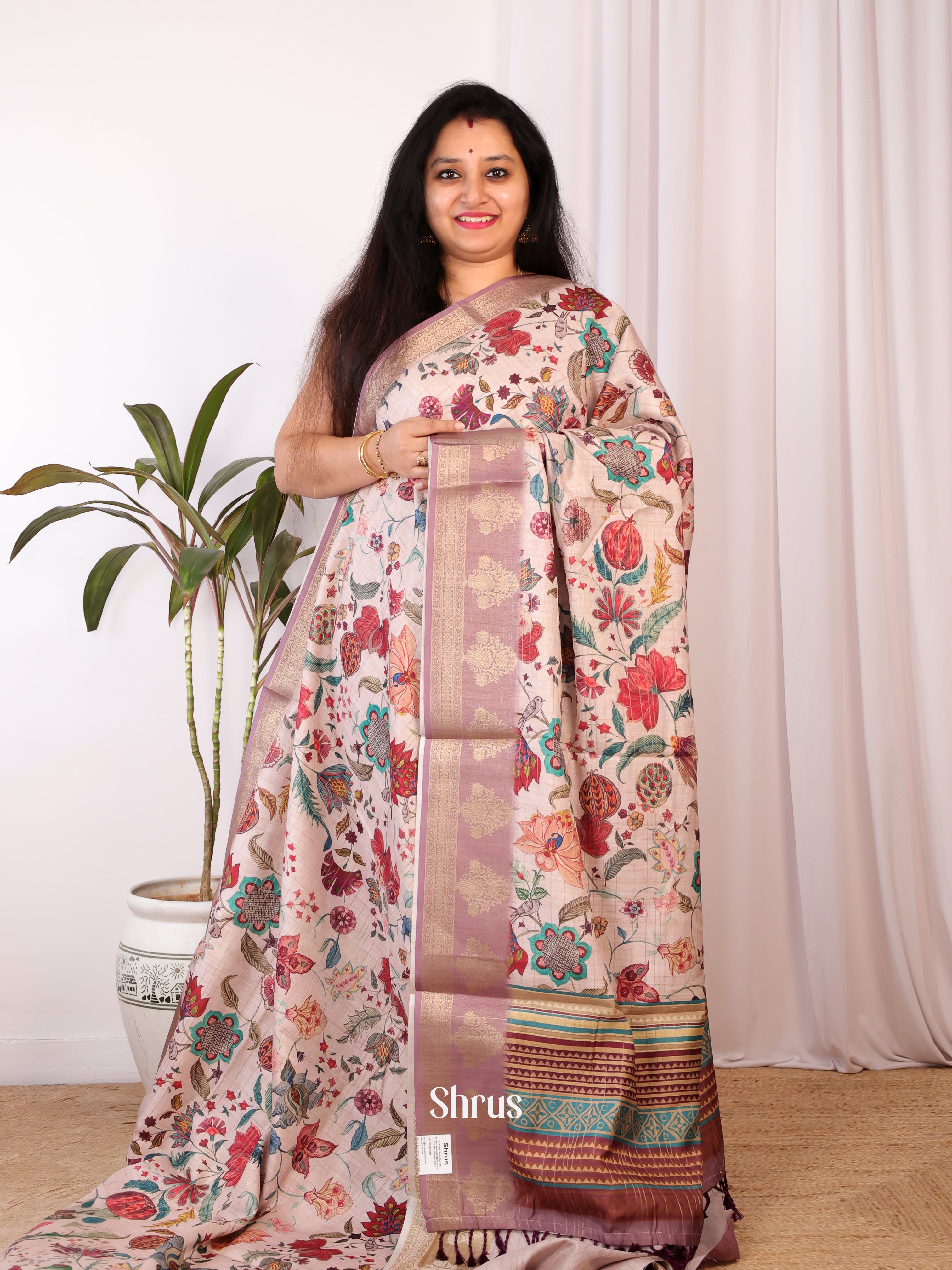 CJS09380 - Semi Chanderi Saree