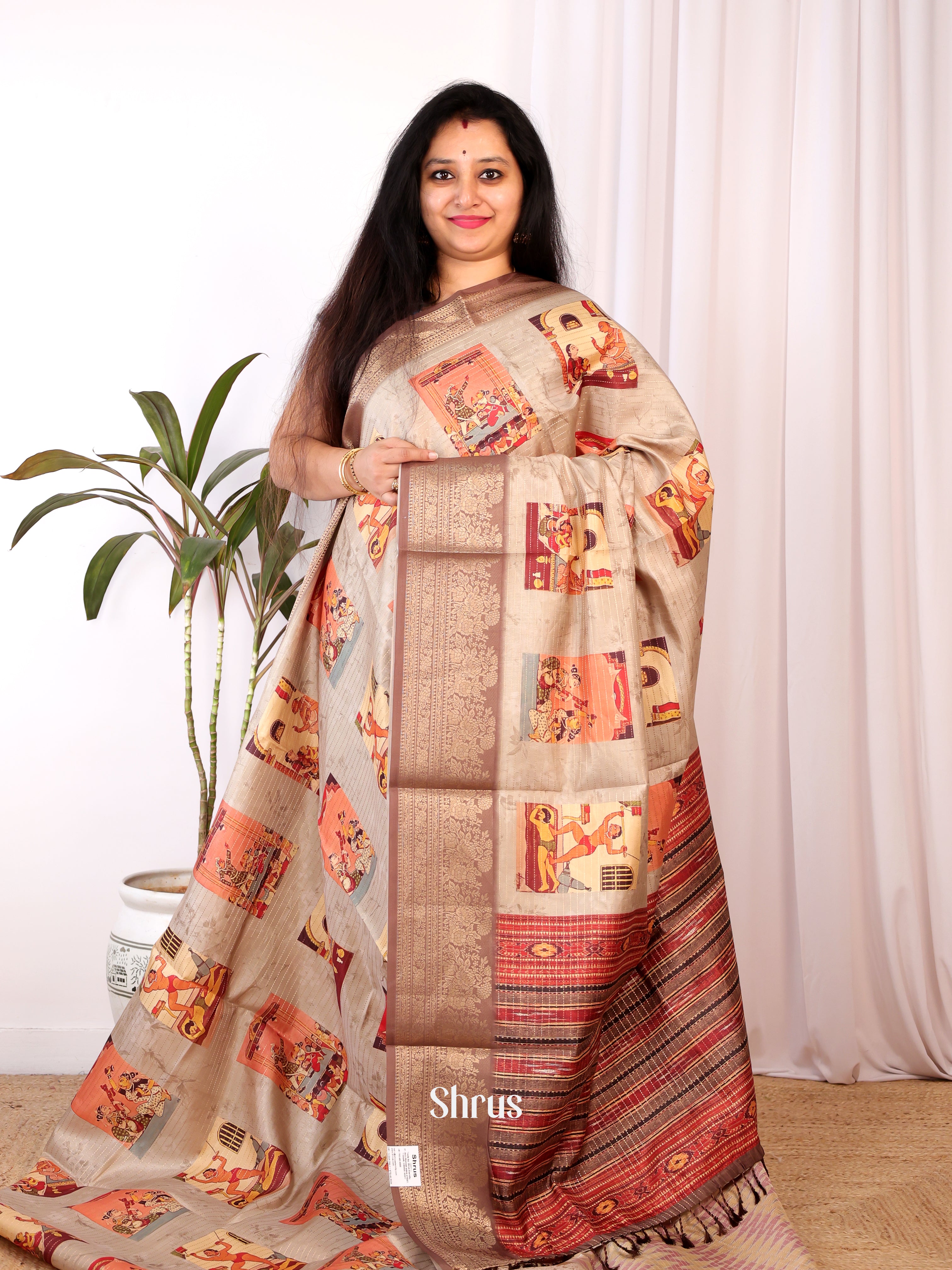 CJS09399 - Semi Chanderi Saree