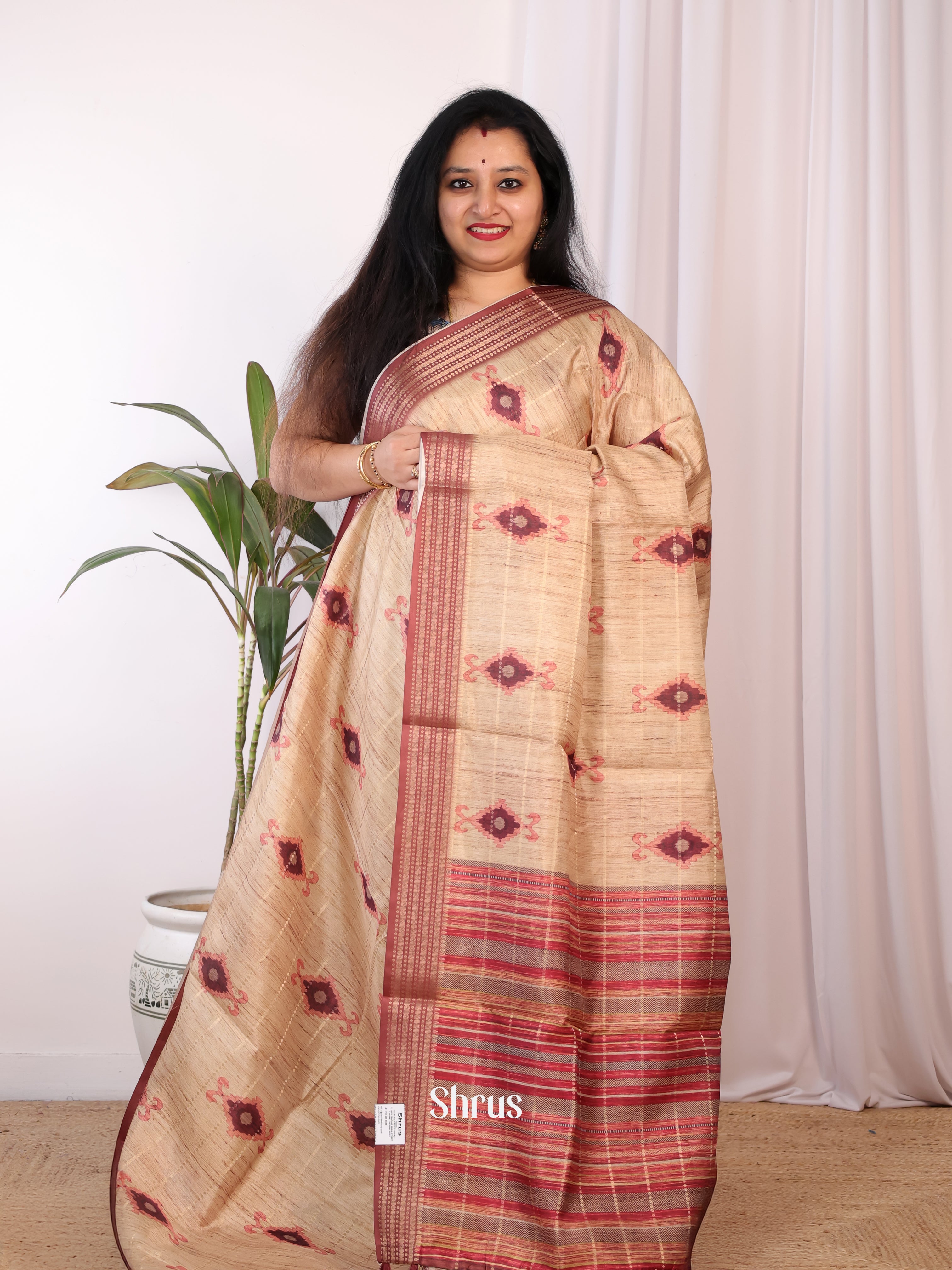 CJS09434 - Semi Chanderi Saree