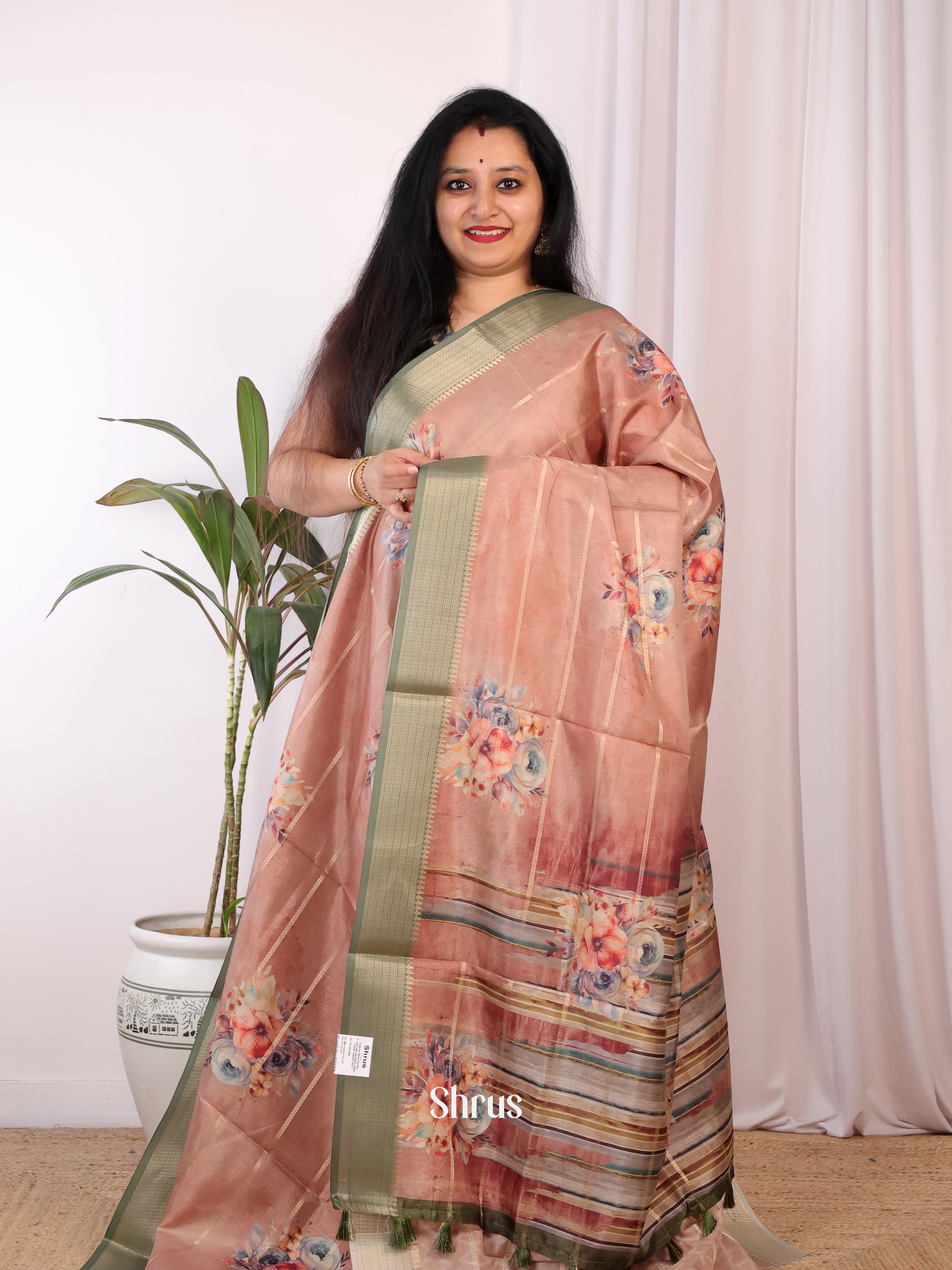 CJS09443 - Semi Chanderi Saree