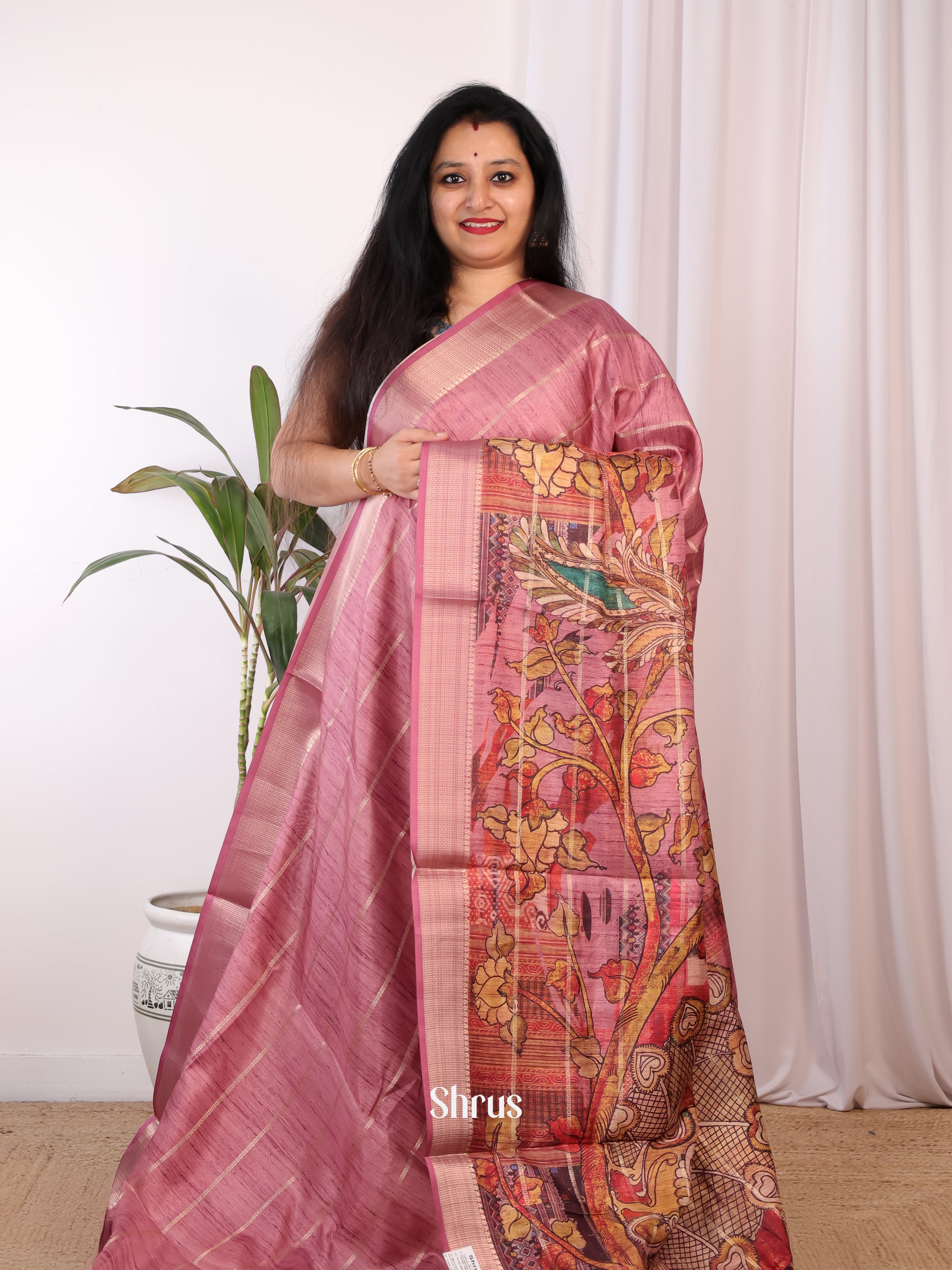 CJS09445 - Semi Chanderi Saree