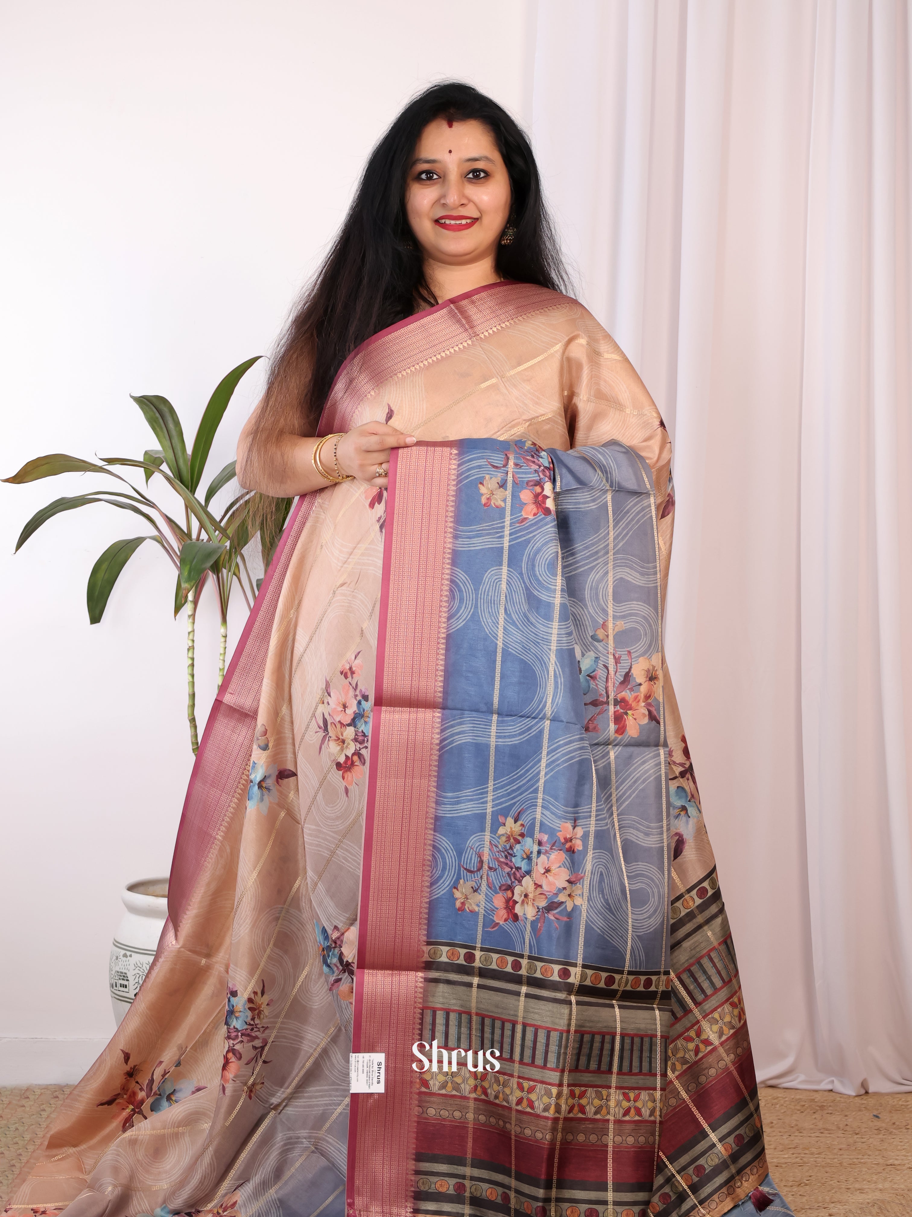 CJS09451 - Semi Chanderi Saree