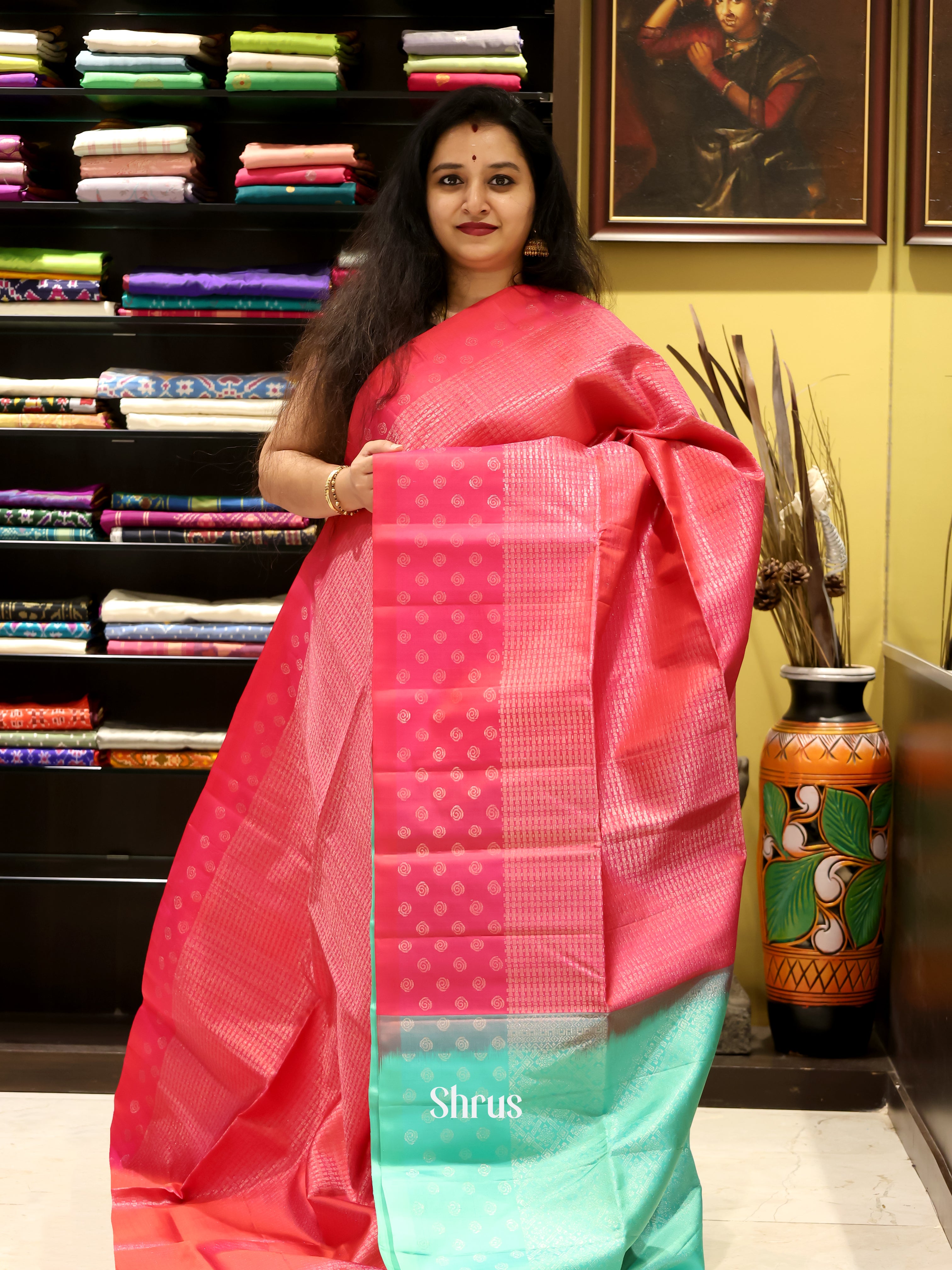CJS09463 - Soft Silk Saree - Shop on Shrus.com