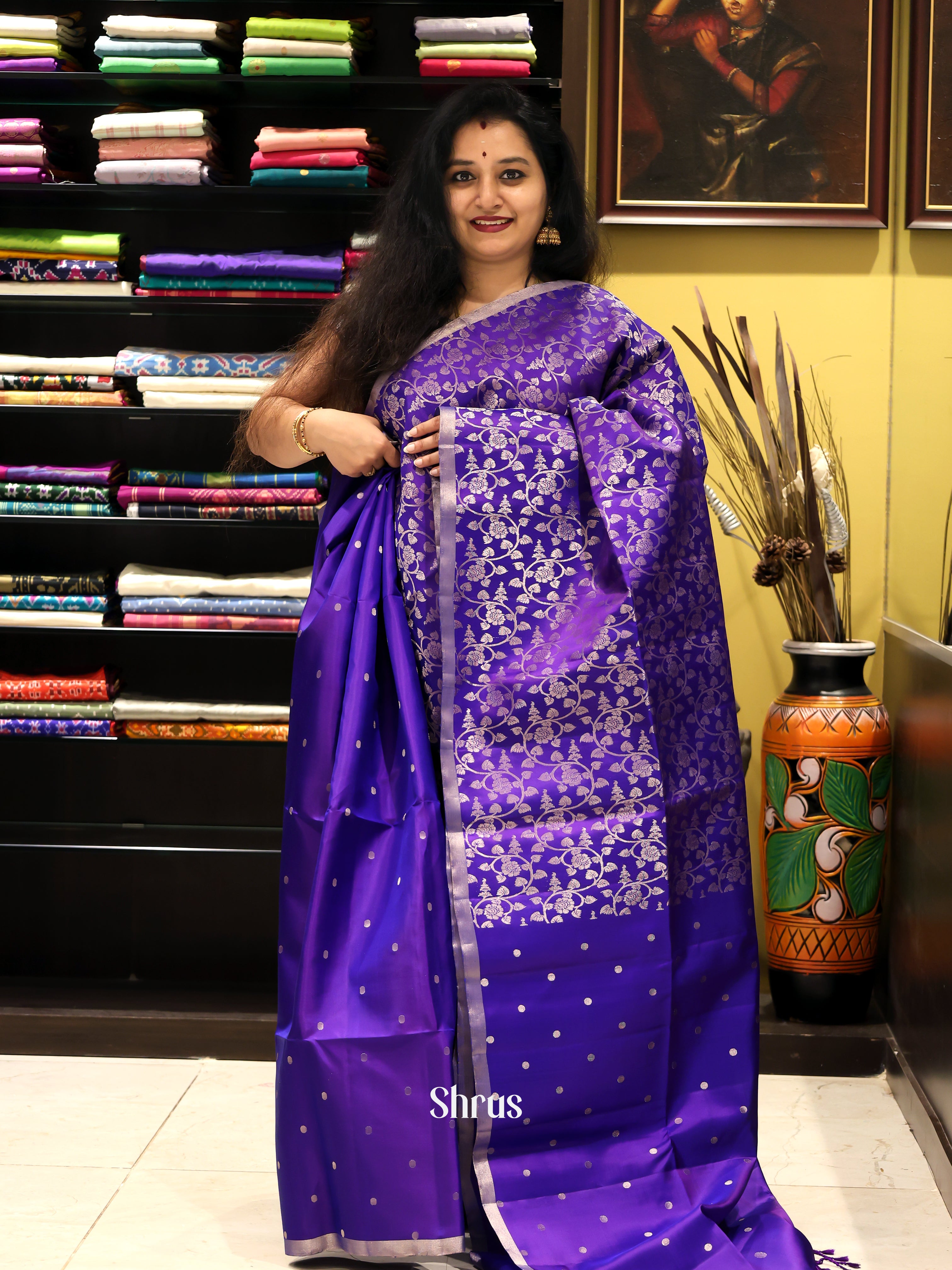 CJS09468 - Soft Silk Saree - Shop on Shrus.com