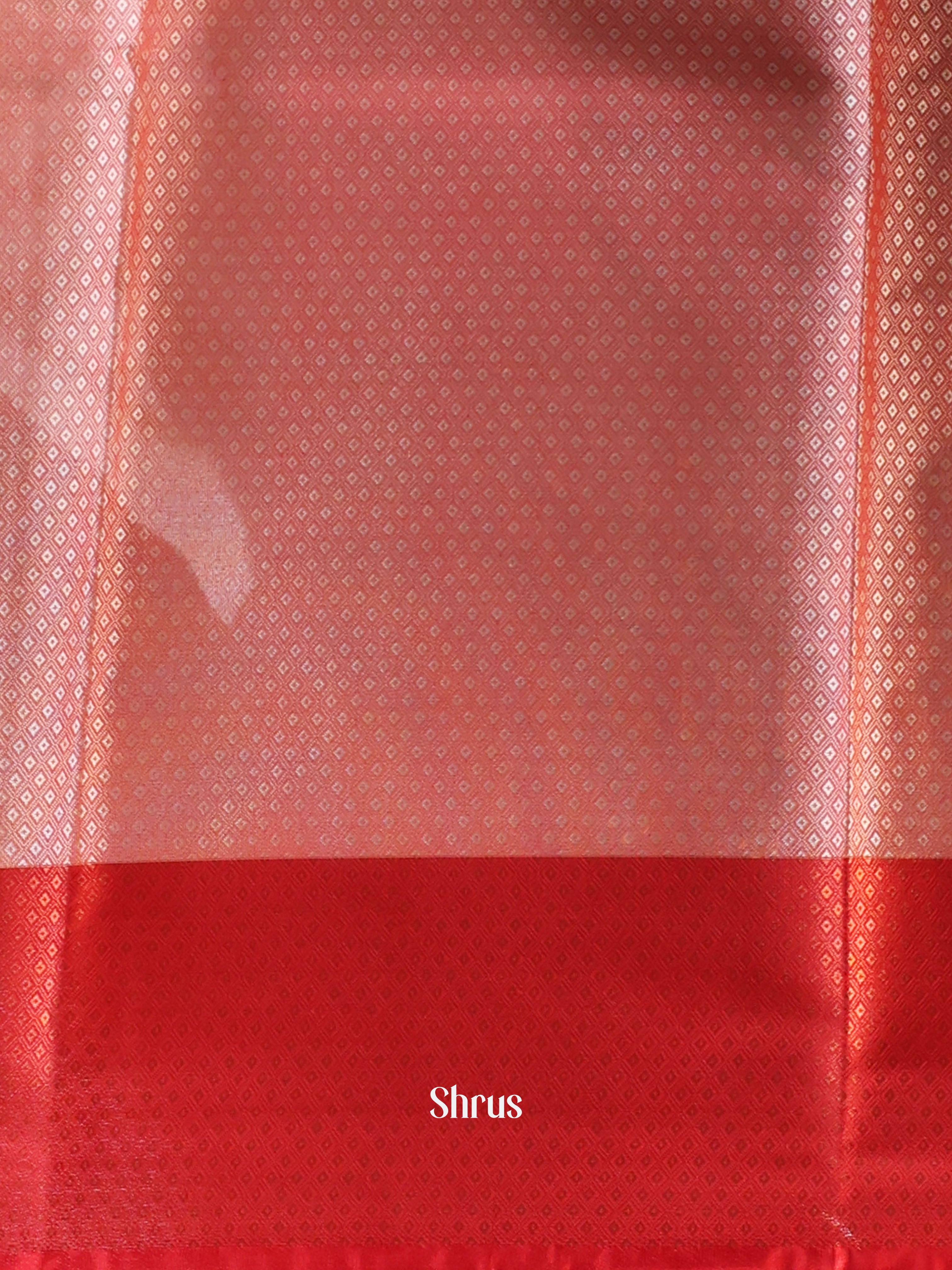 Cream & Red - Tanchoi Saree