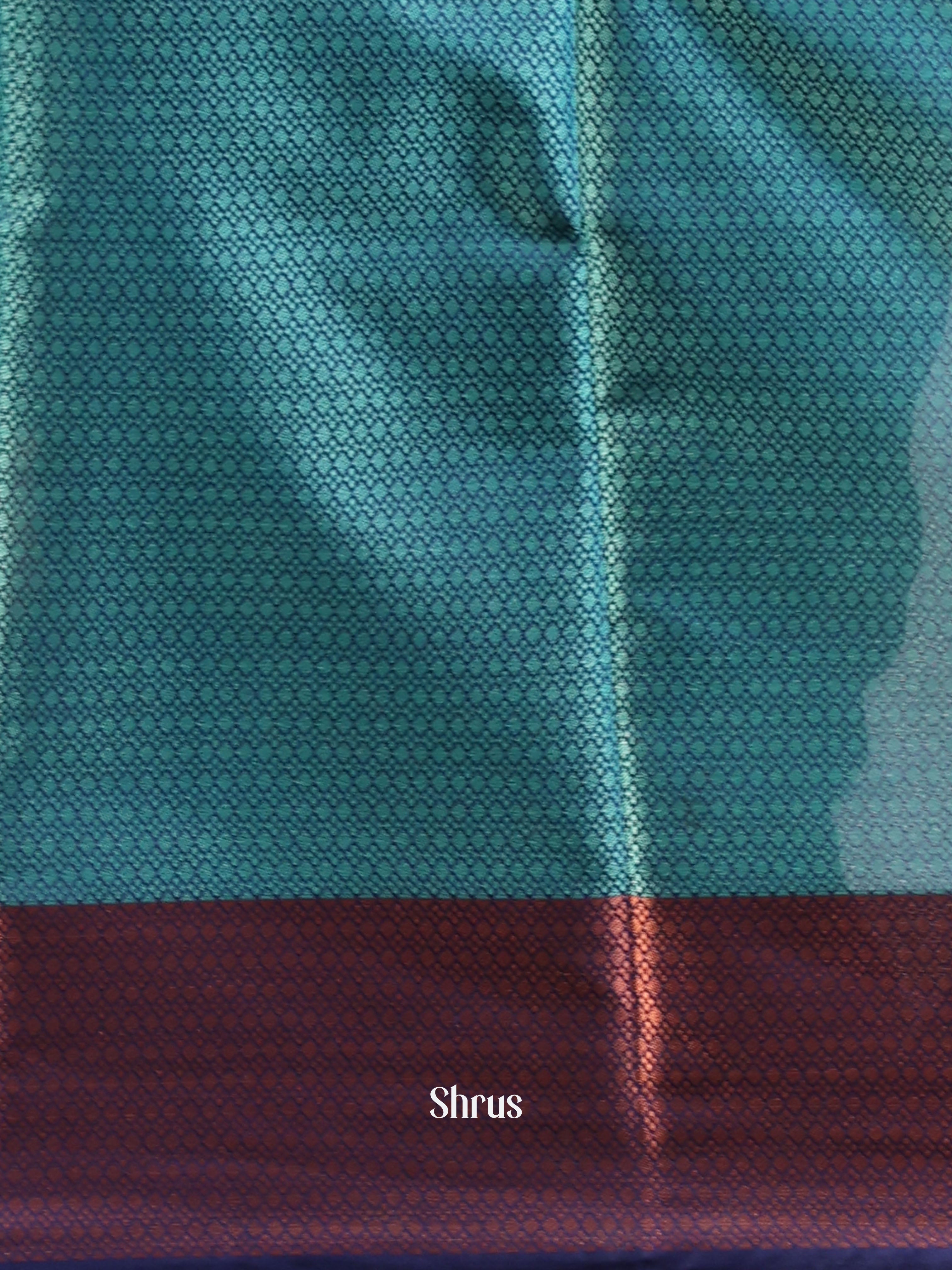 Teal & Blue - Tanchoi Saree