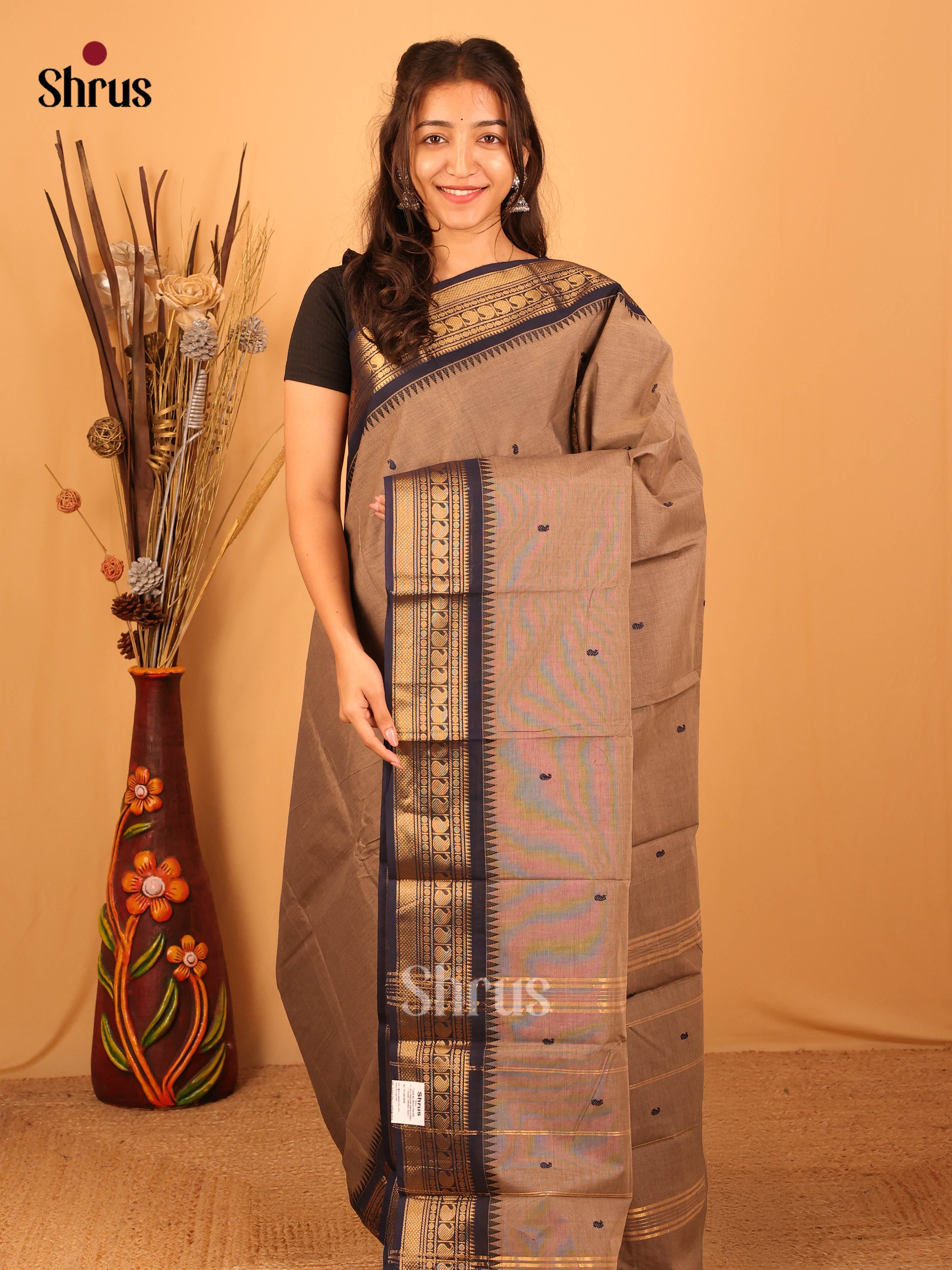CJS09651 - Chettinad Cotton Saree - Shop on Shrus.com