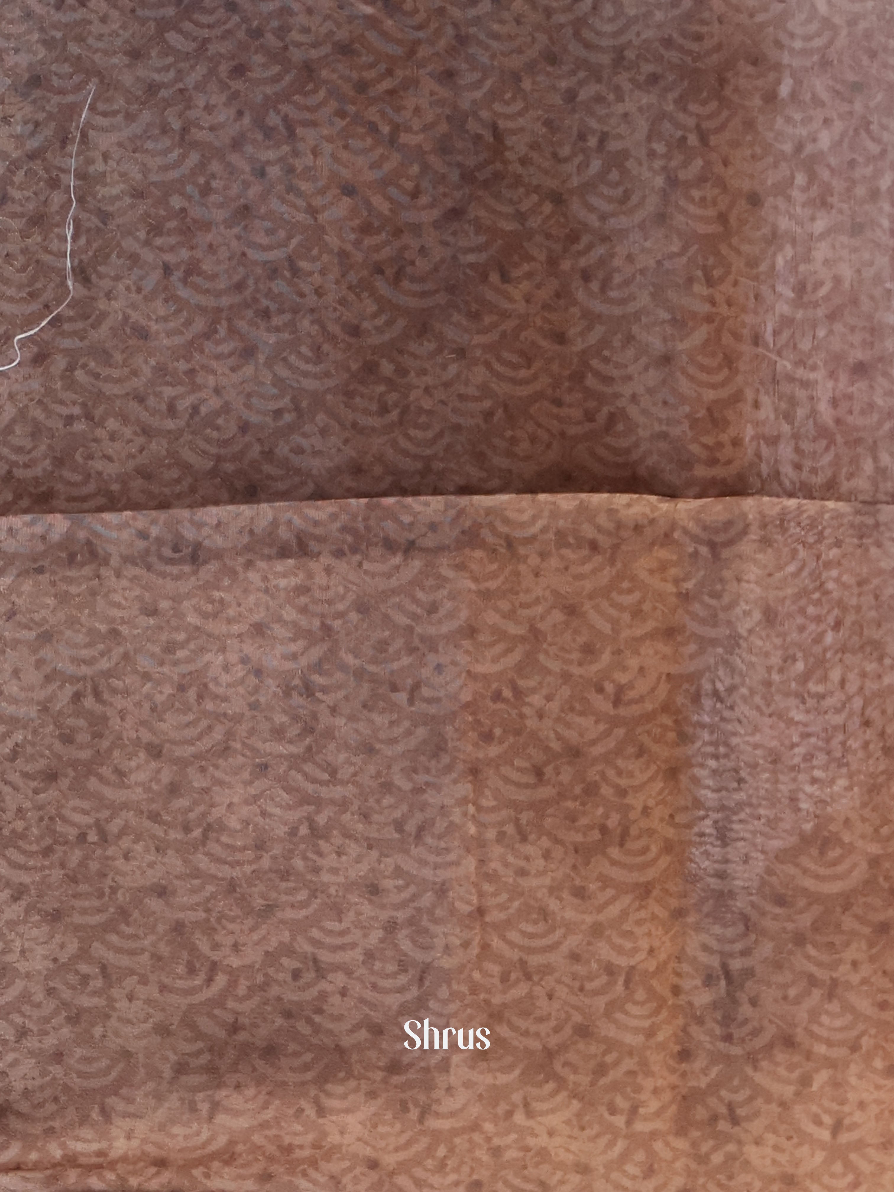 Grey & Brown - Semi Jute Saree