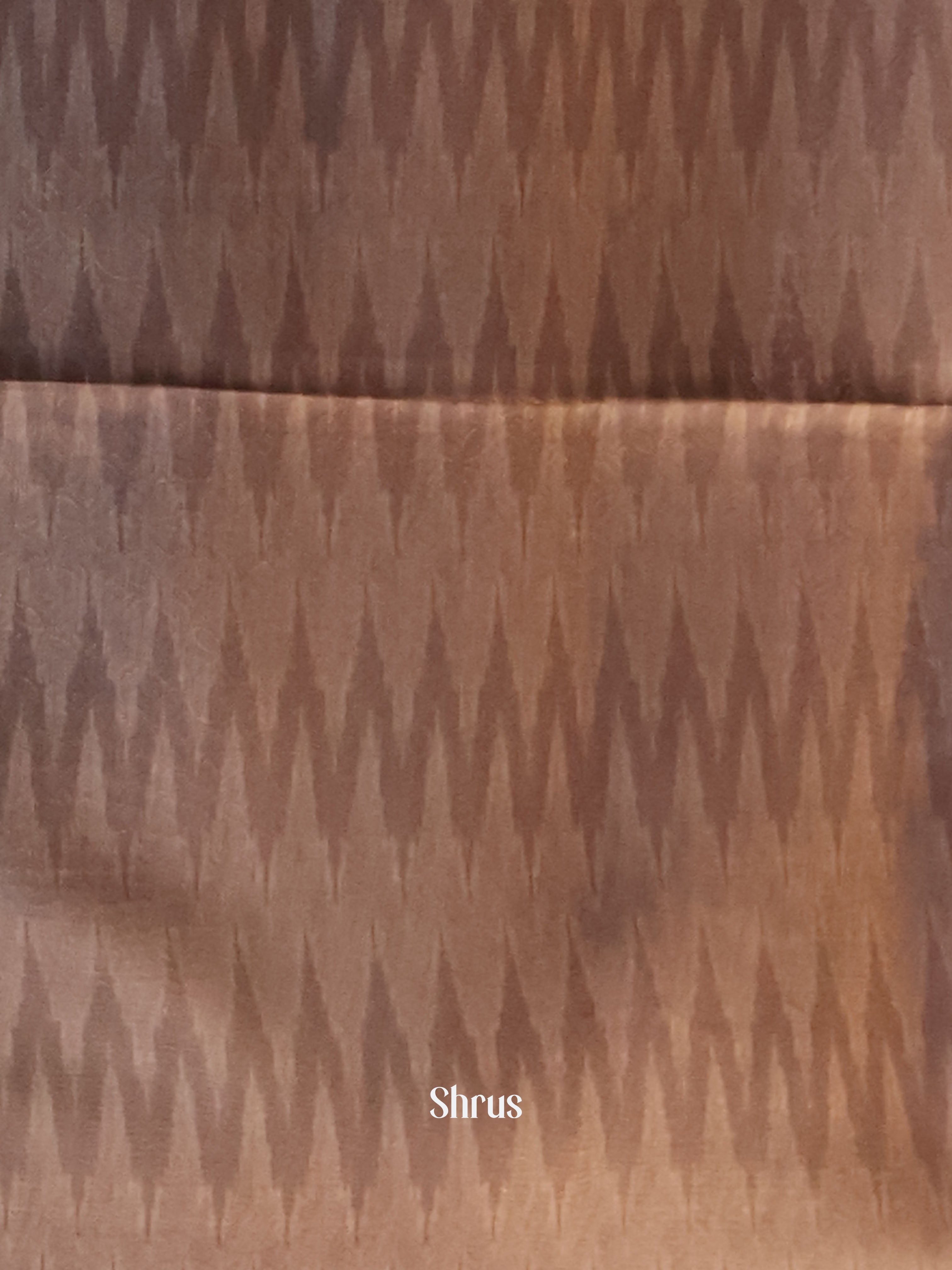 Grey & Brown- Semi Jute Saree