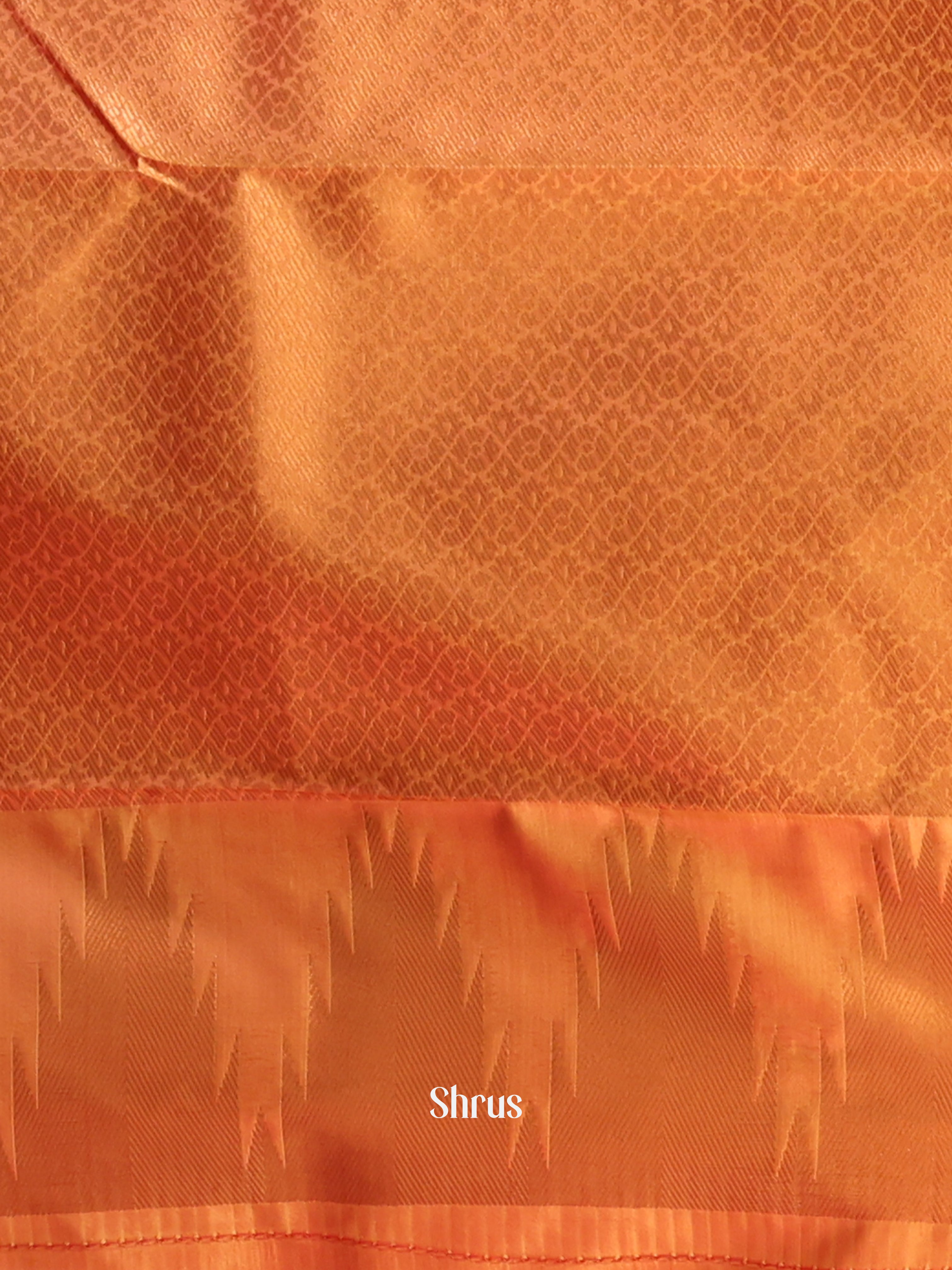 Pink & Orange- Semi Kanchipuram Saree