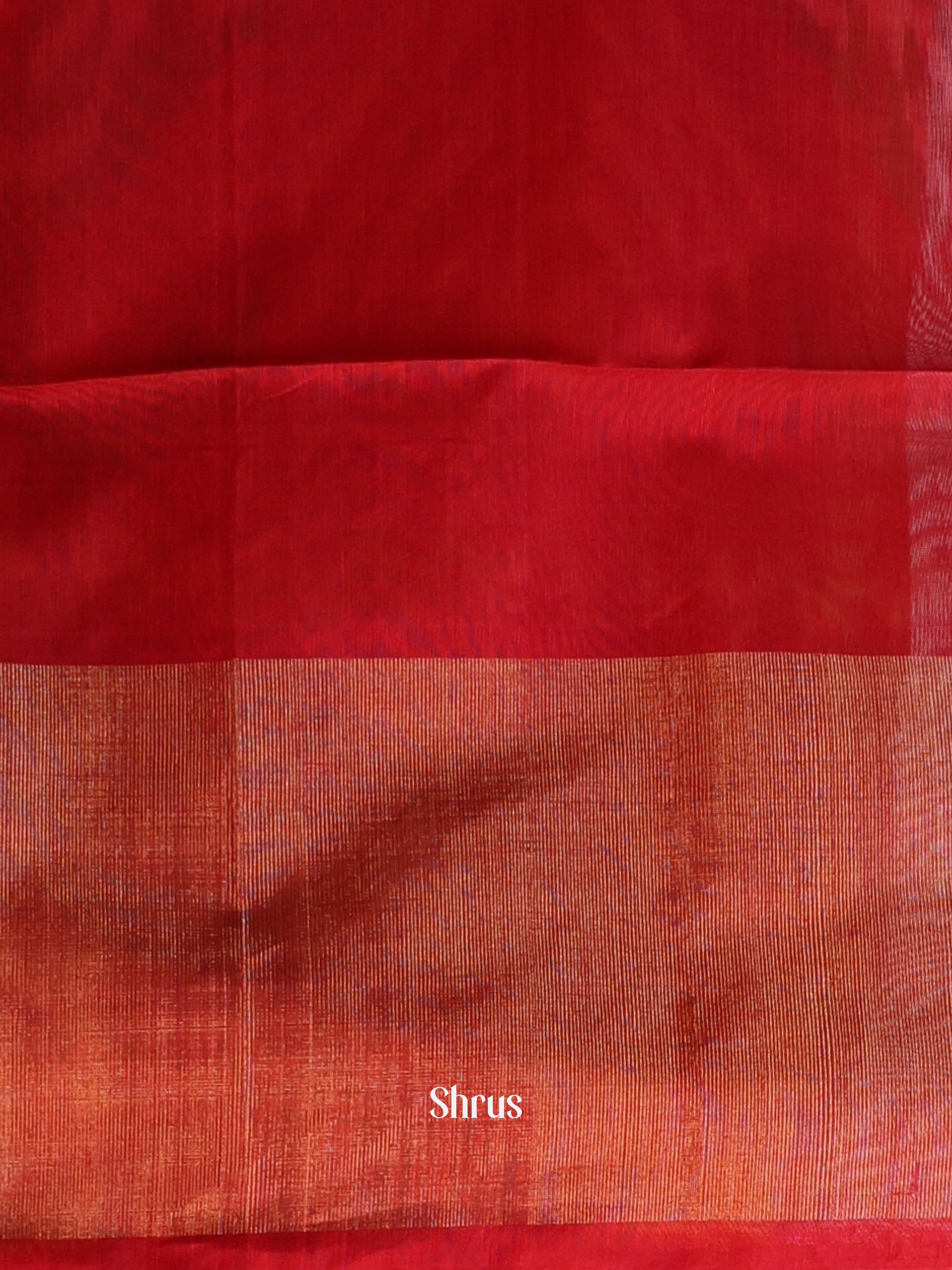 Green & Red- Pochampally sico Saree