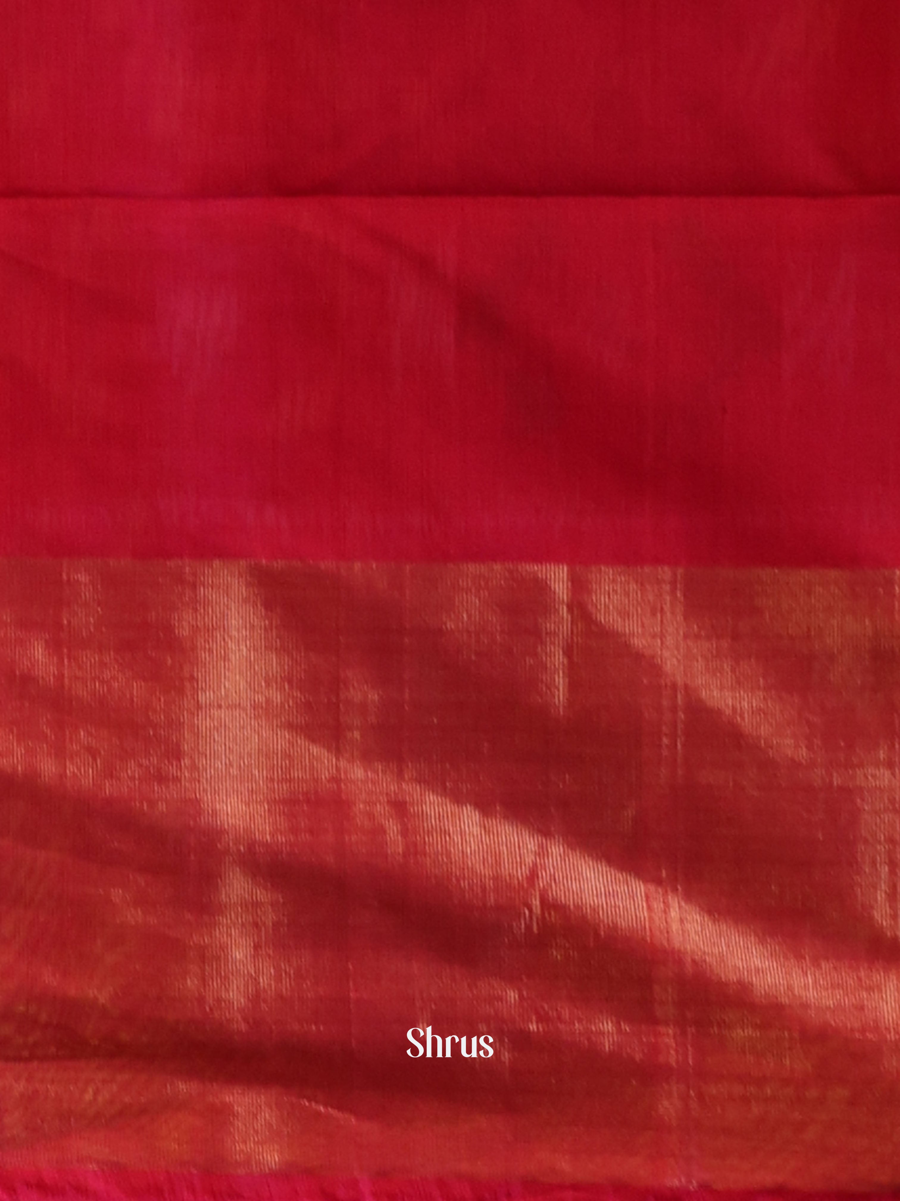 Blue & Red - Pochampally sico Saree