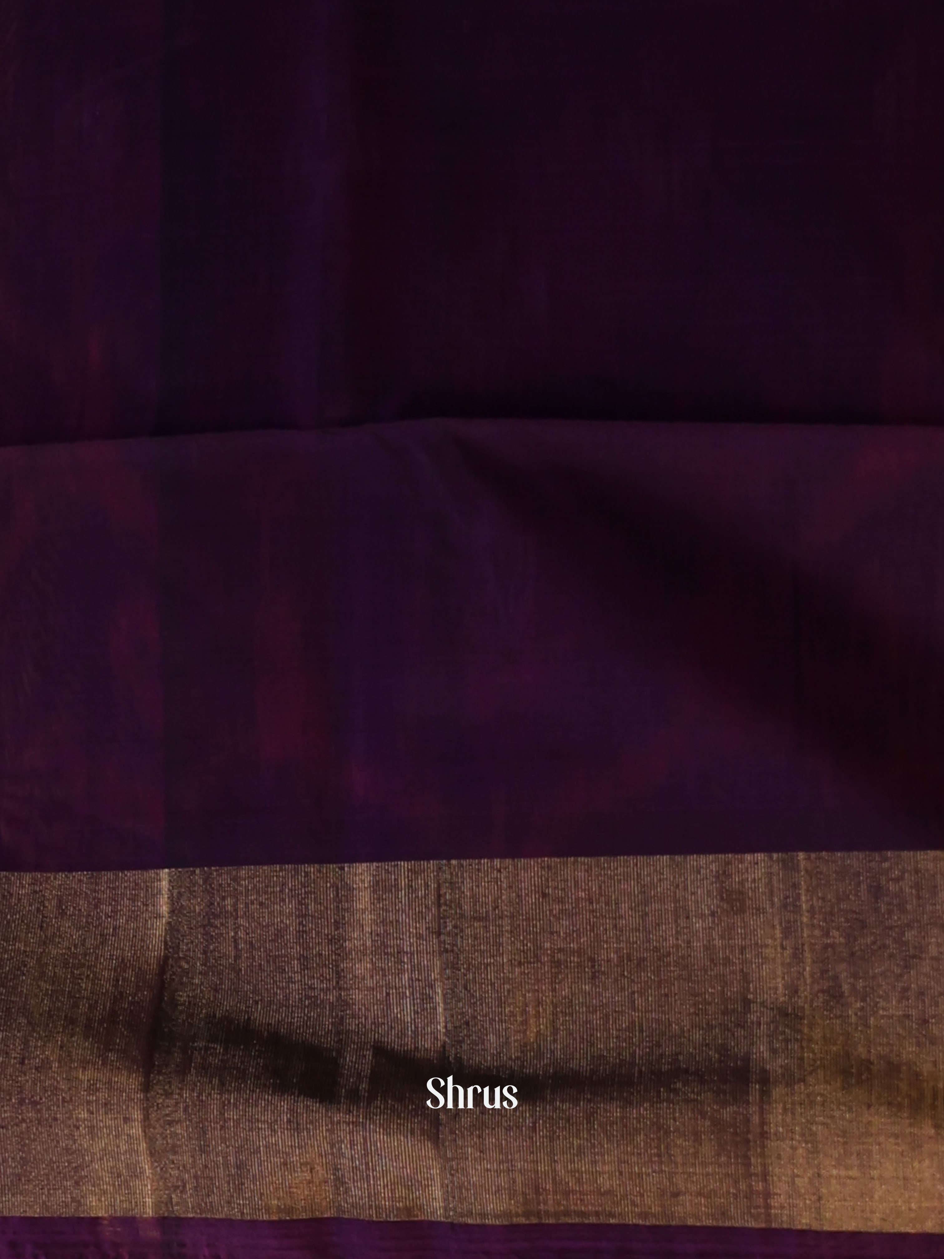 Brown & Purple - Pochampally sico Saree