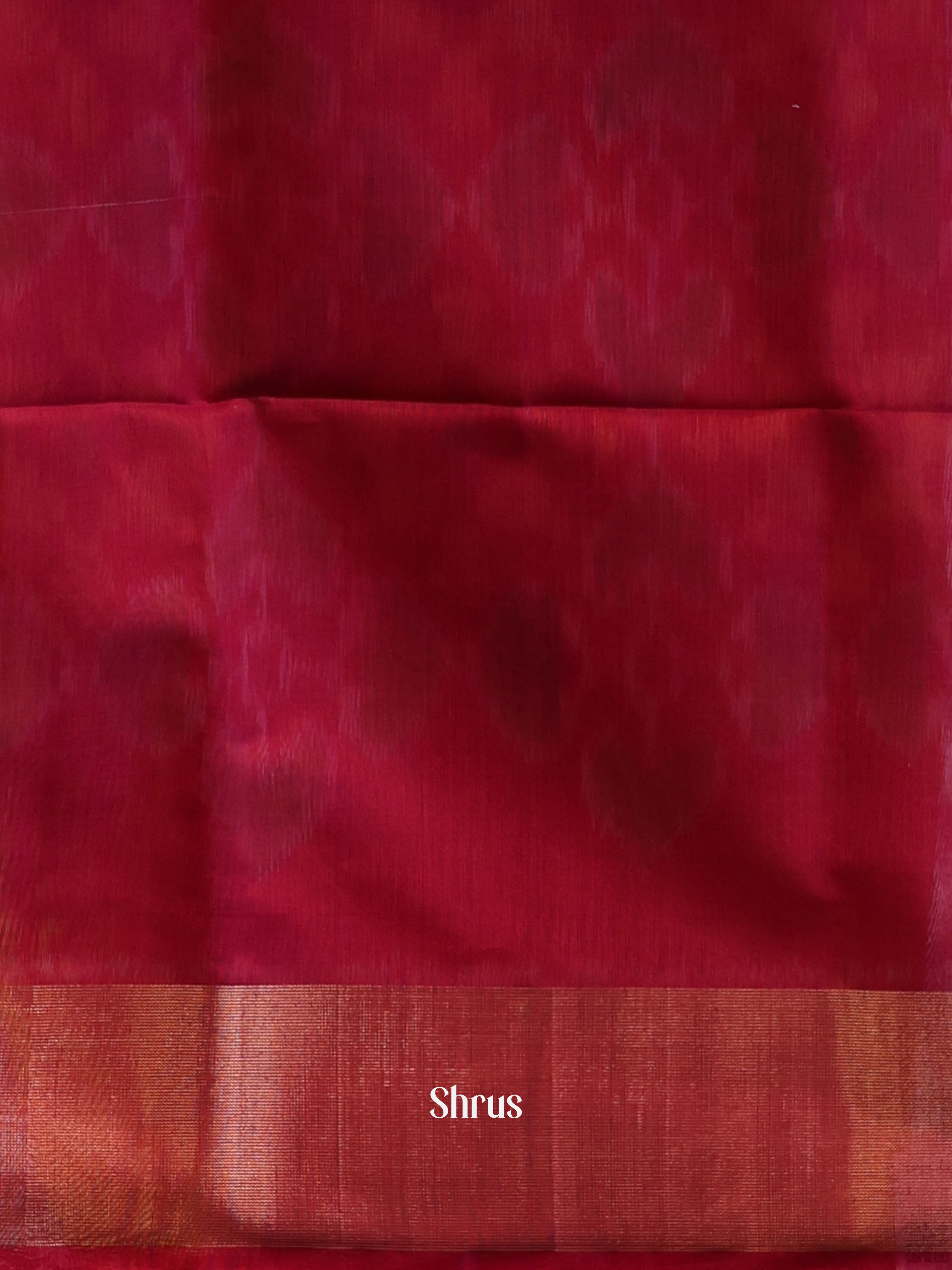 Grey & Maroon - Pochampally sico Saree