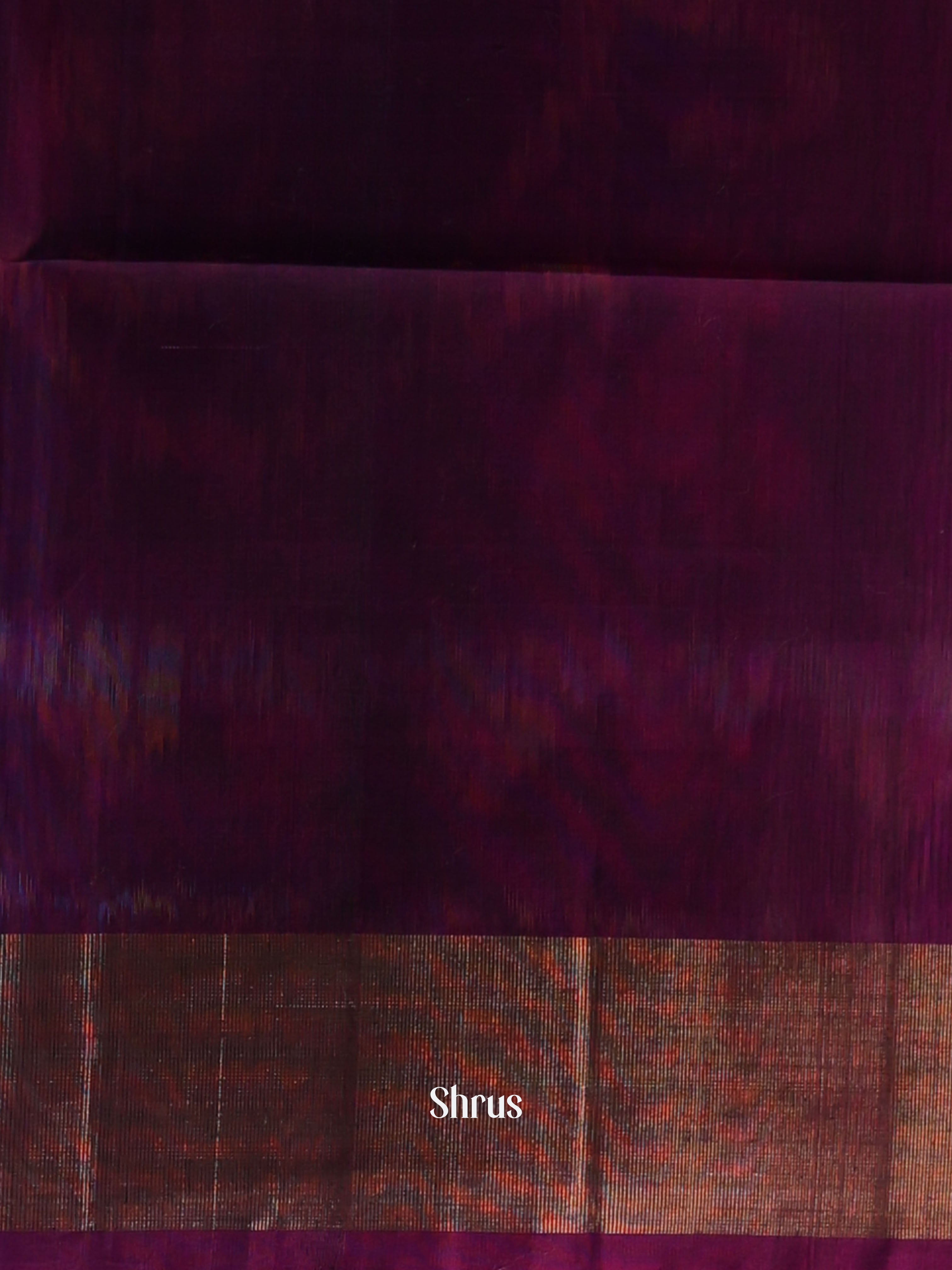 Brown & Purple- Pochampally sico Saree