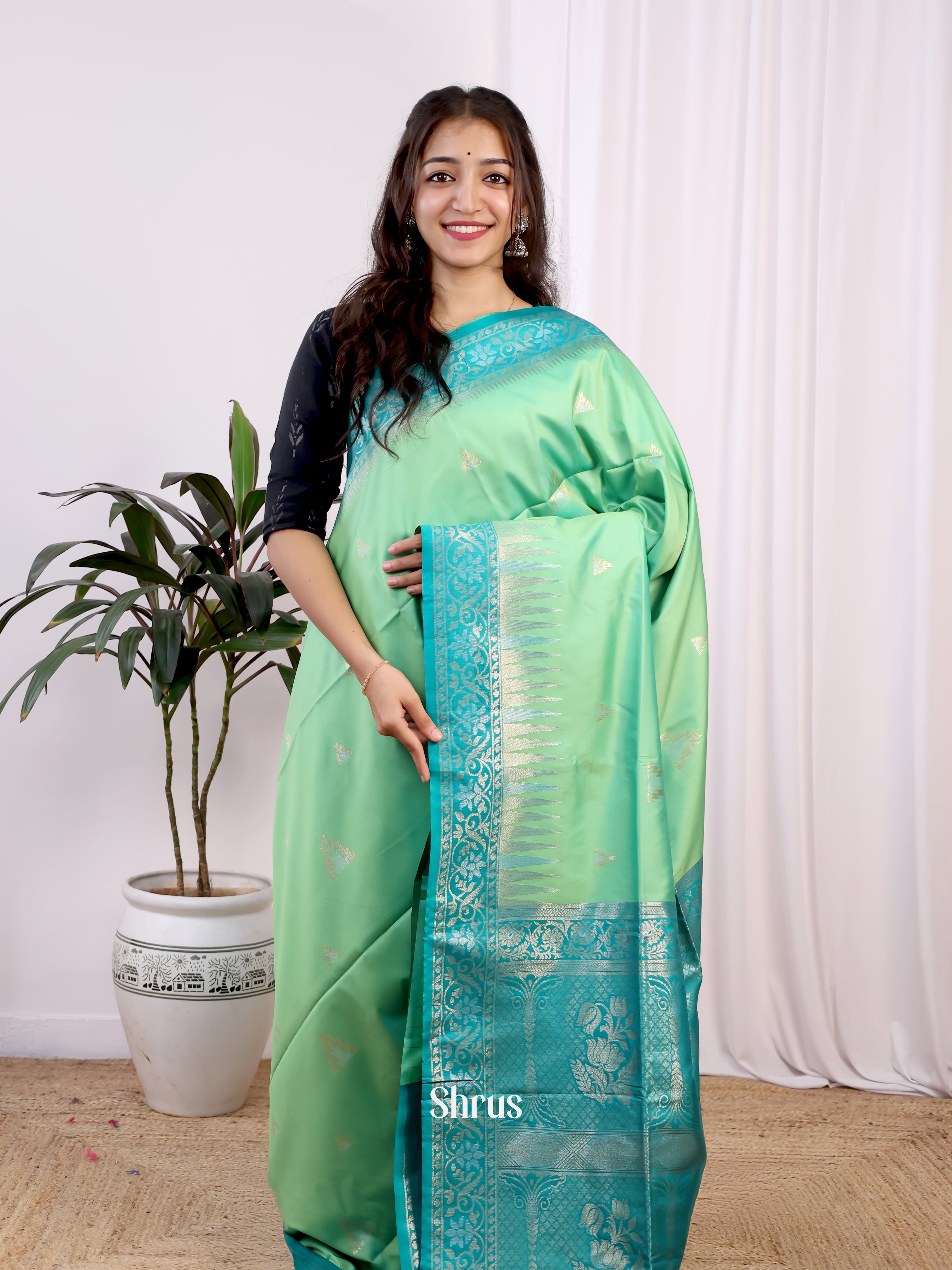CJS10021- Semi Softsilk Saree - Shop on Shrus.com