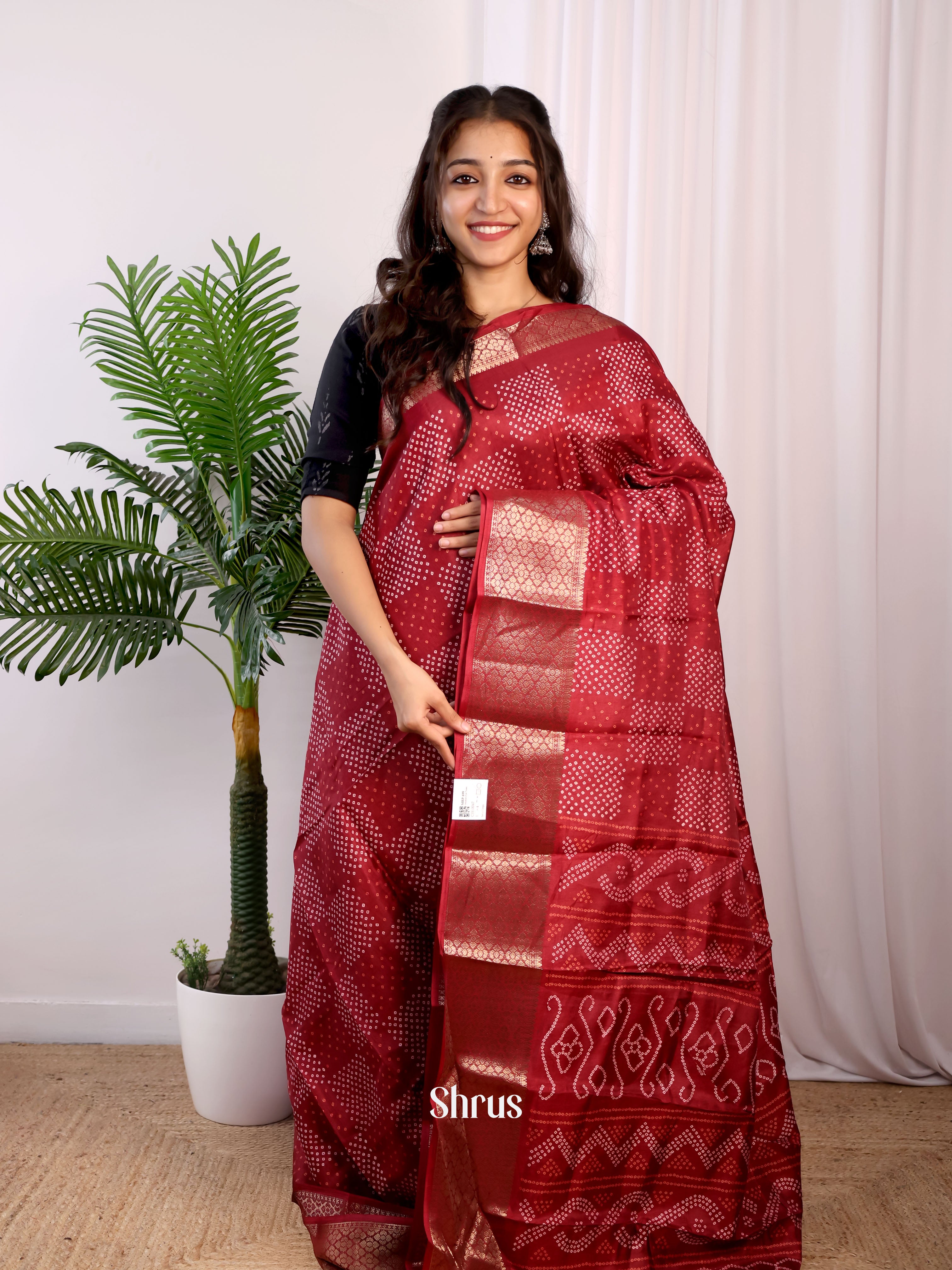 CJS10047 - Semi Crepe Saree - Shop on Shrus.com
