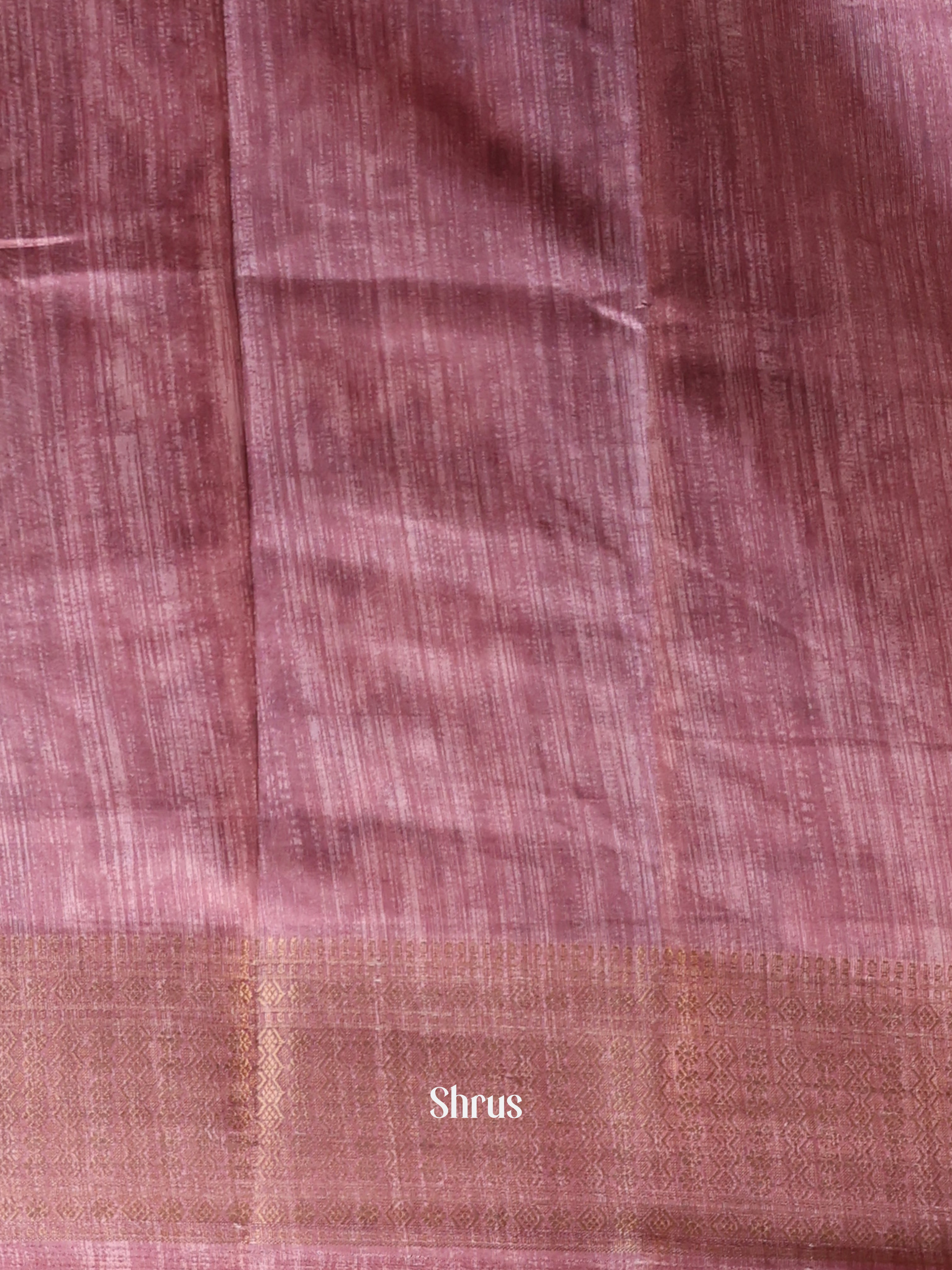 Cream & Onion Pink- Semi Crepe Saree