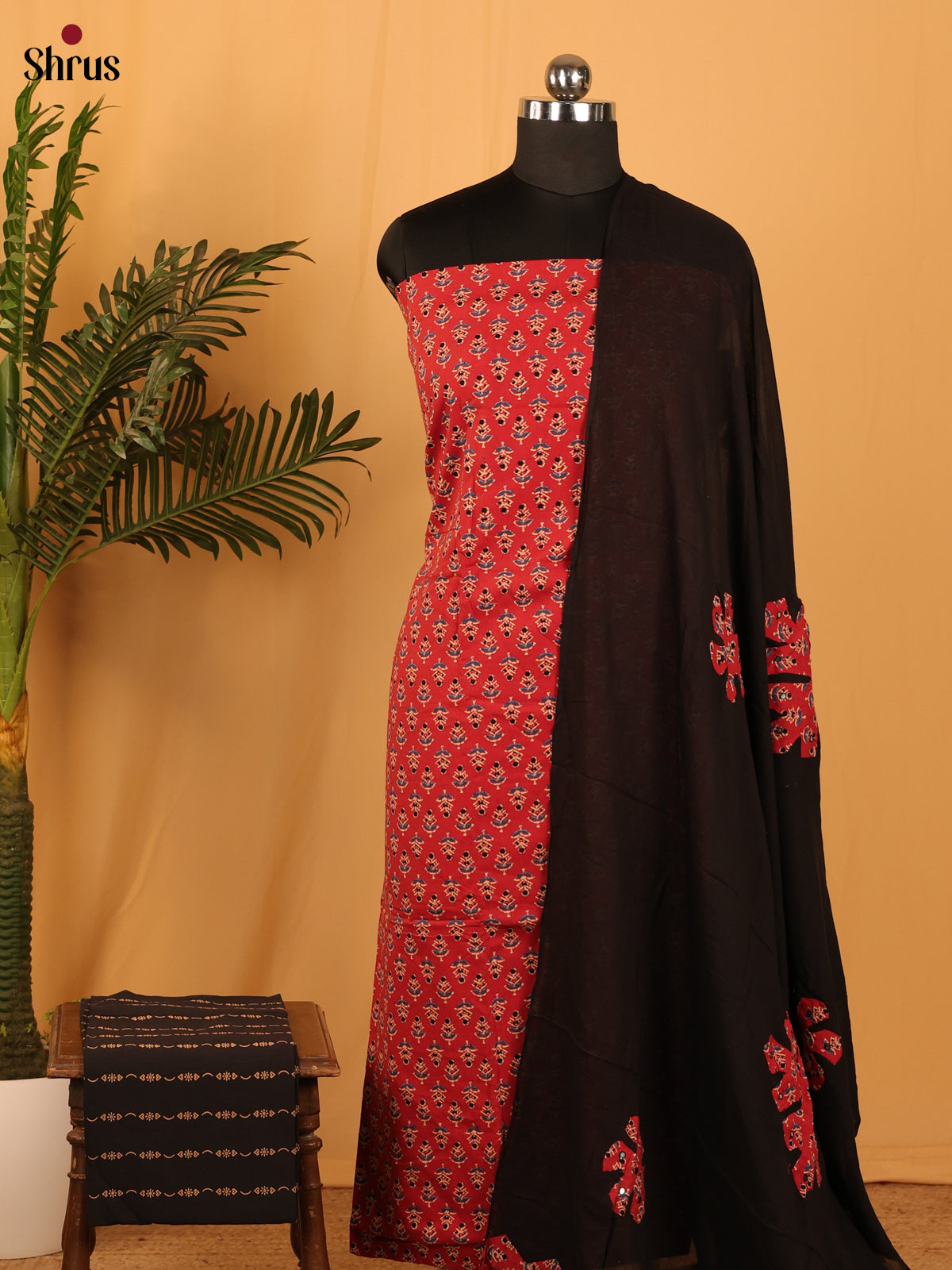 Red & Black - Ajrakh Salwar