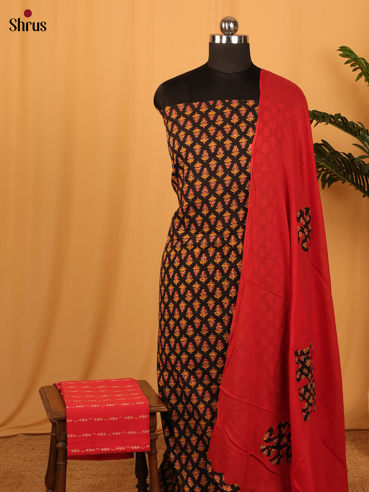 Black & Red - Ajrakh Salwar