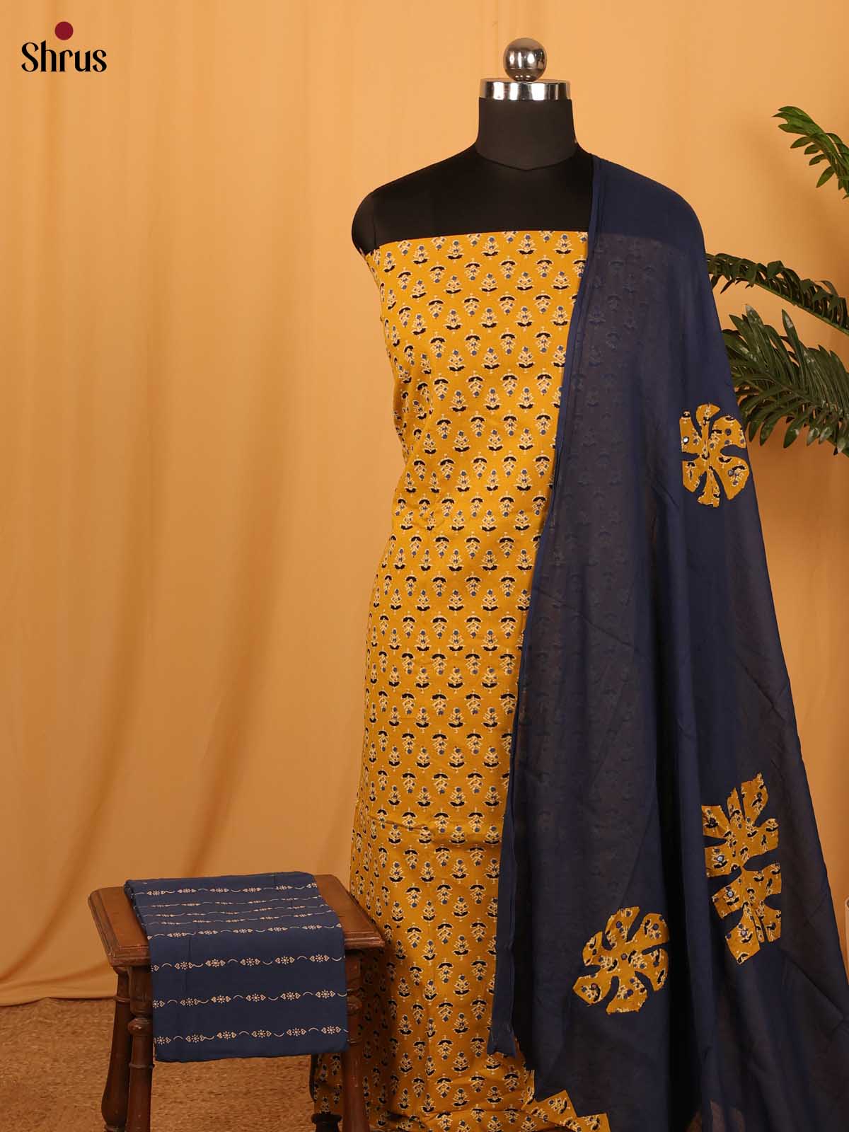 Mustard & Blue - Ajrakh Salwar