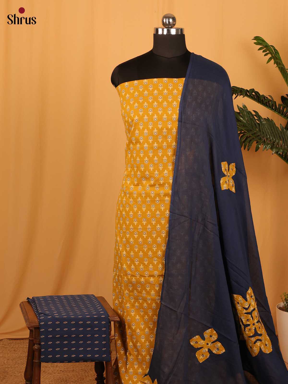 Mustard & Blue - Ajrakh Salwar