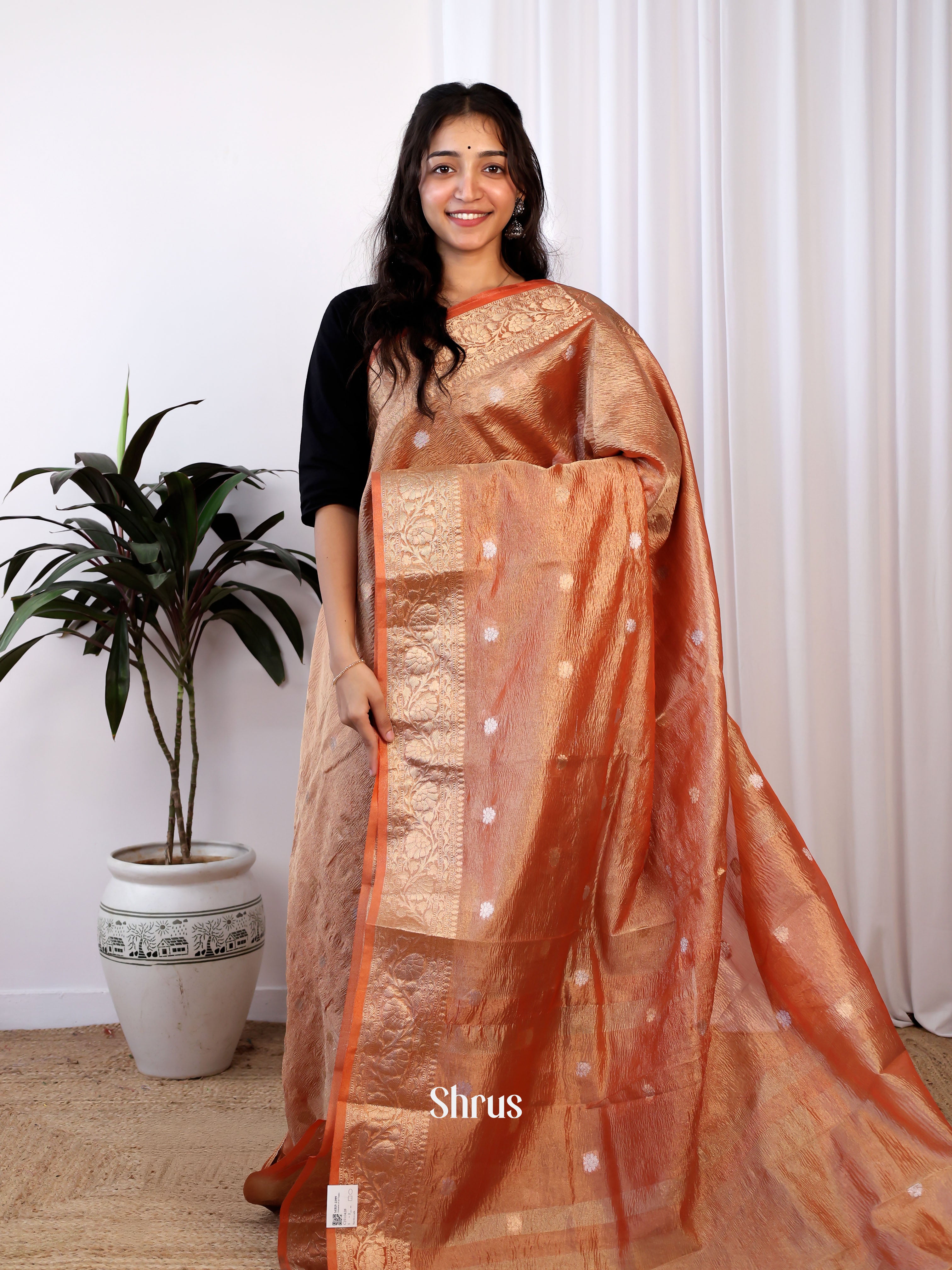 Red- Bamboo silk Saree