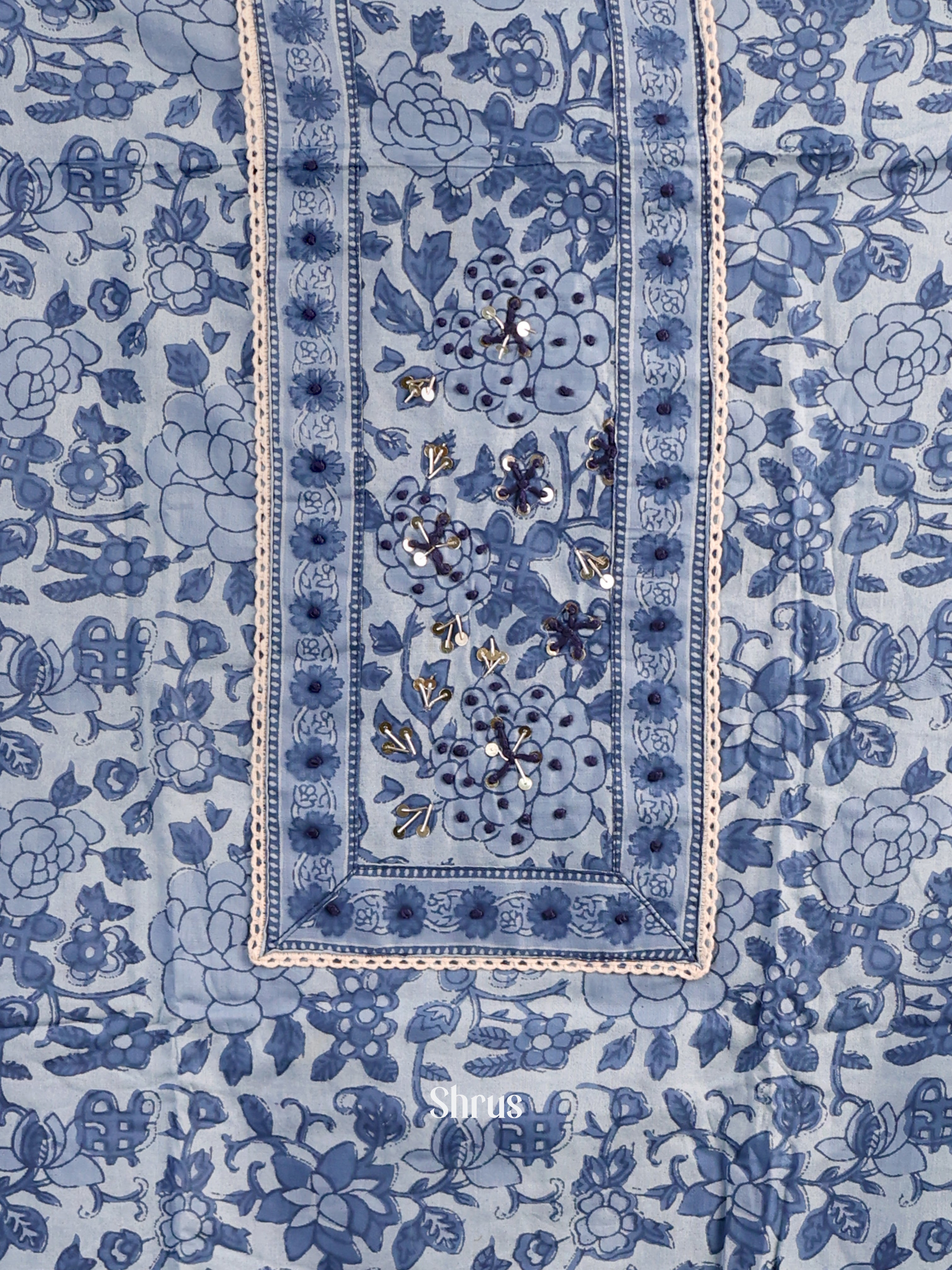 Blue - Cotton salwar