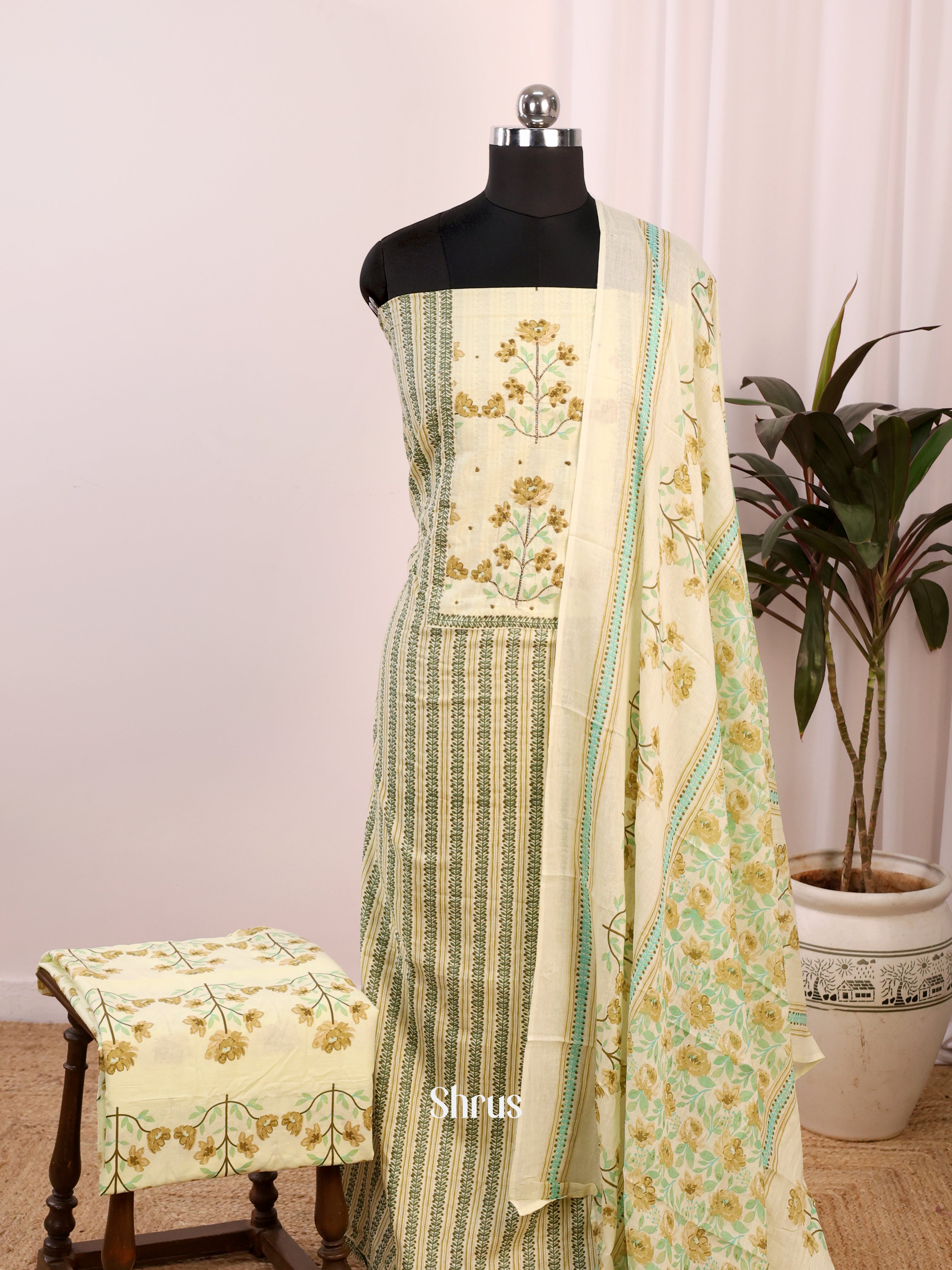 Green - Cotton salwar