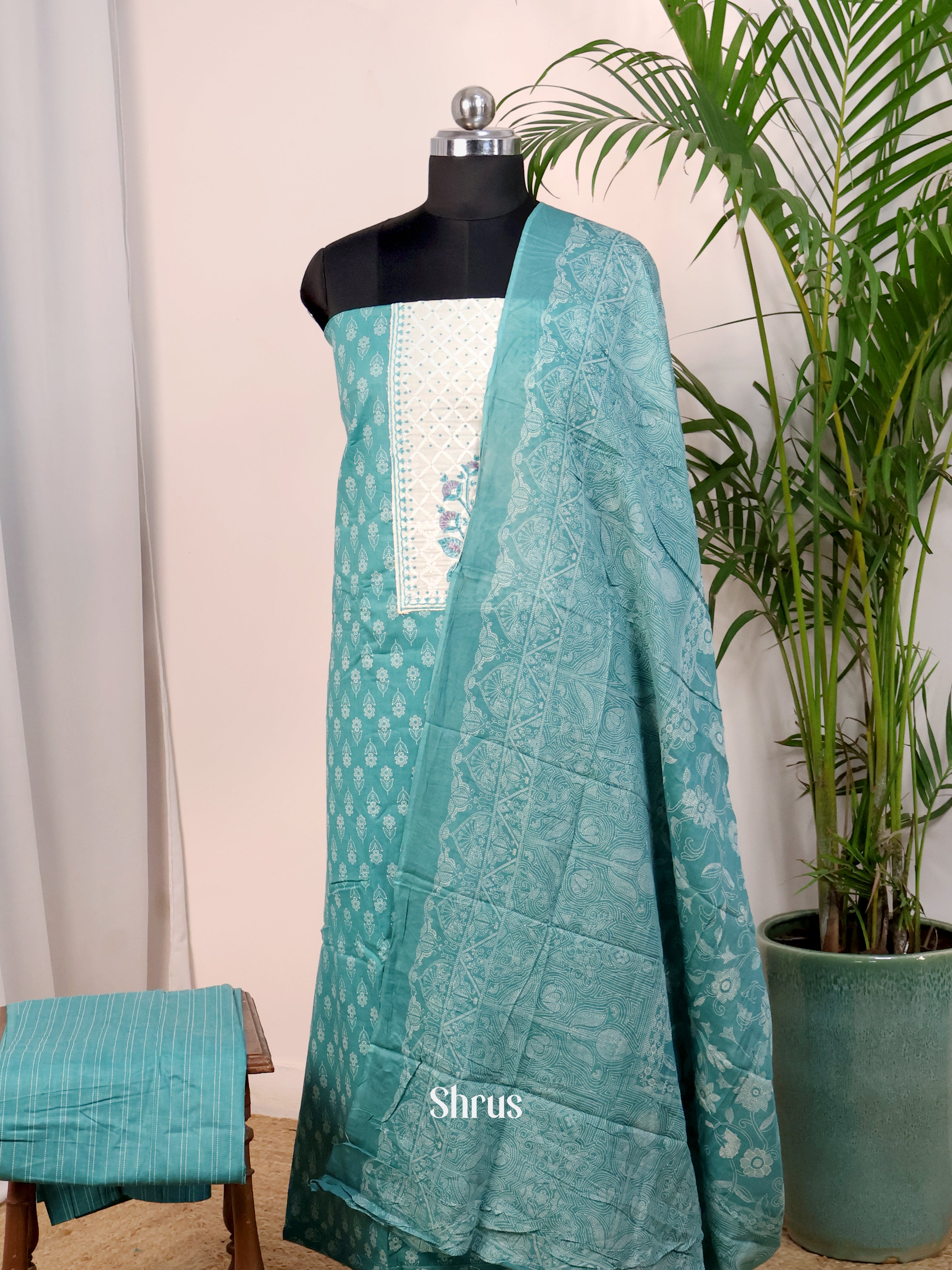 Blue- Cotton salwar