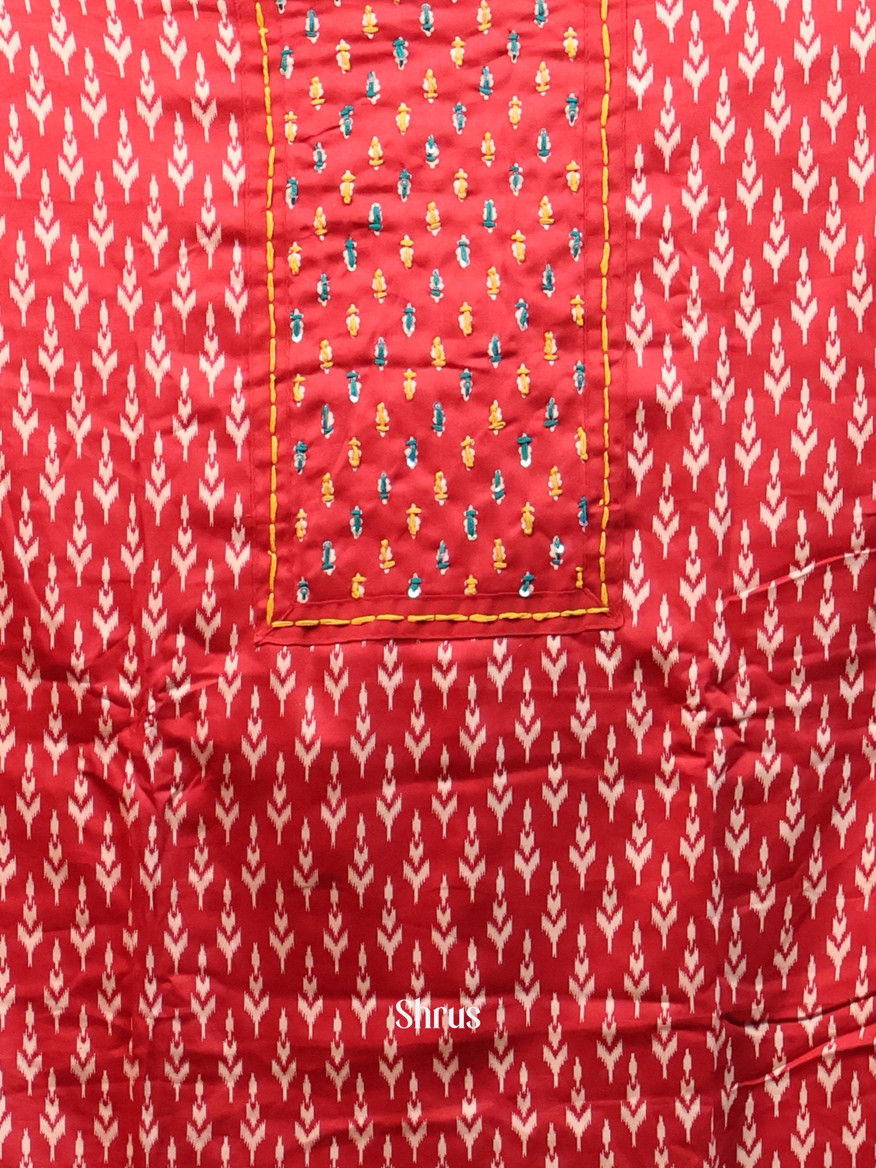 Red- Cotton salwar