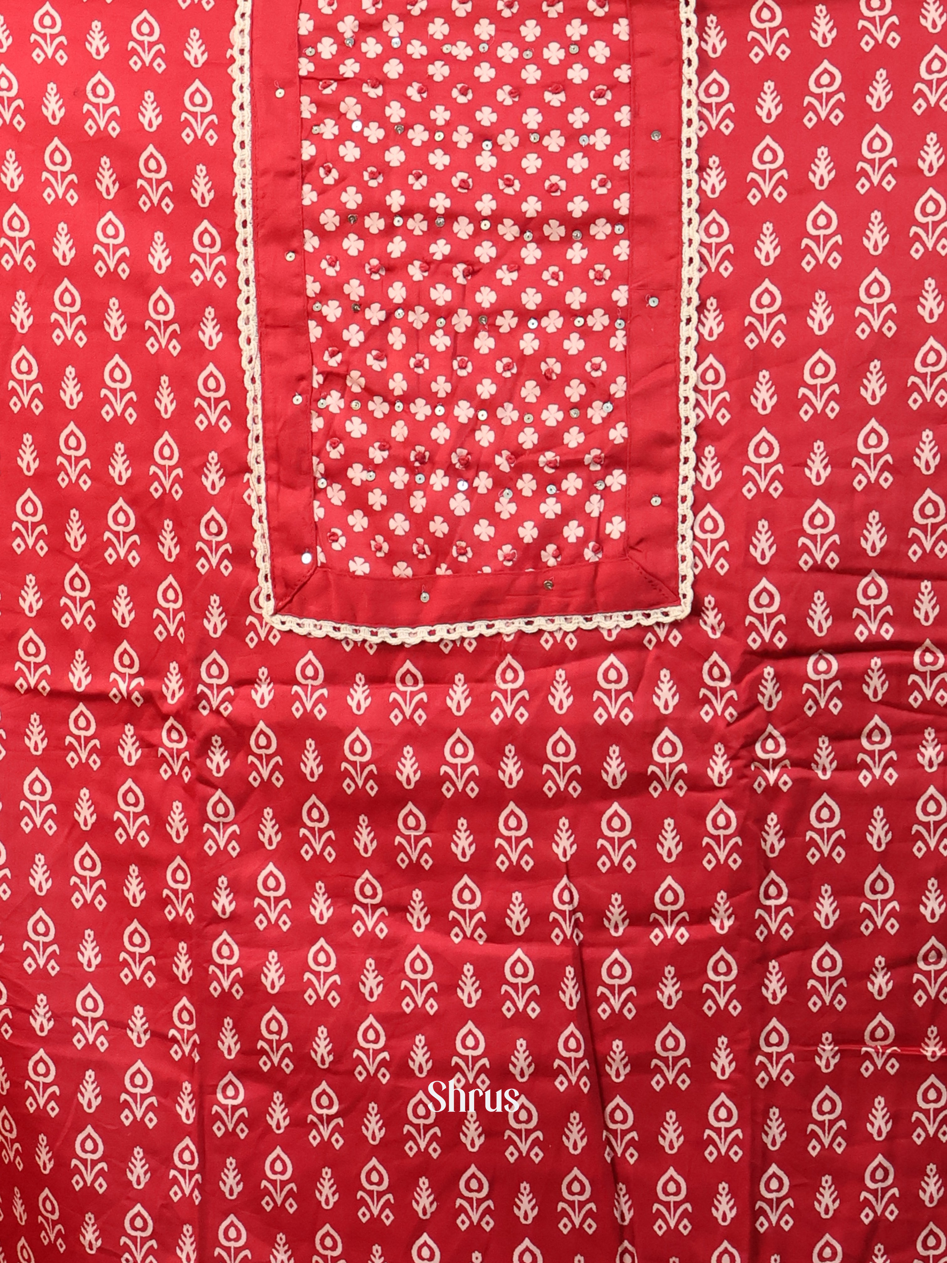 Red - Cotton salwar