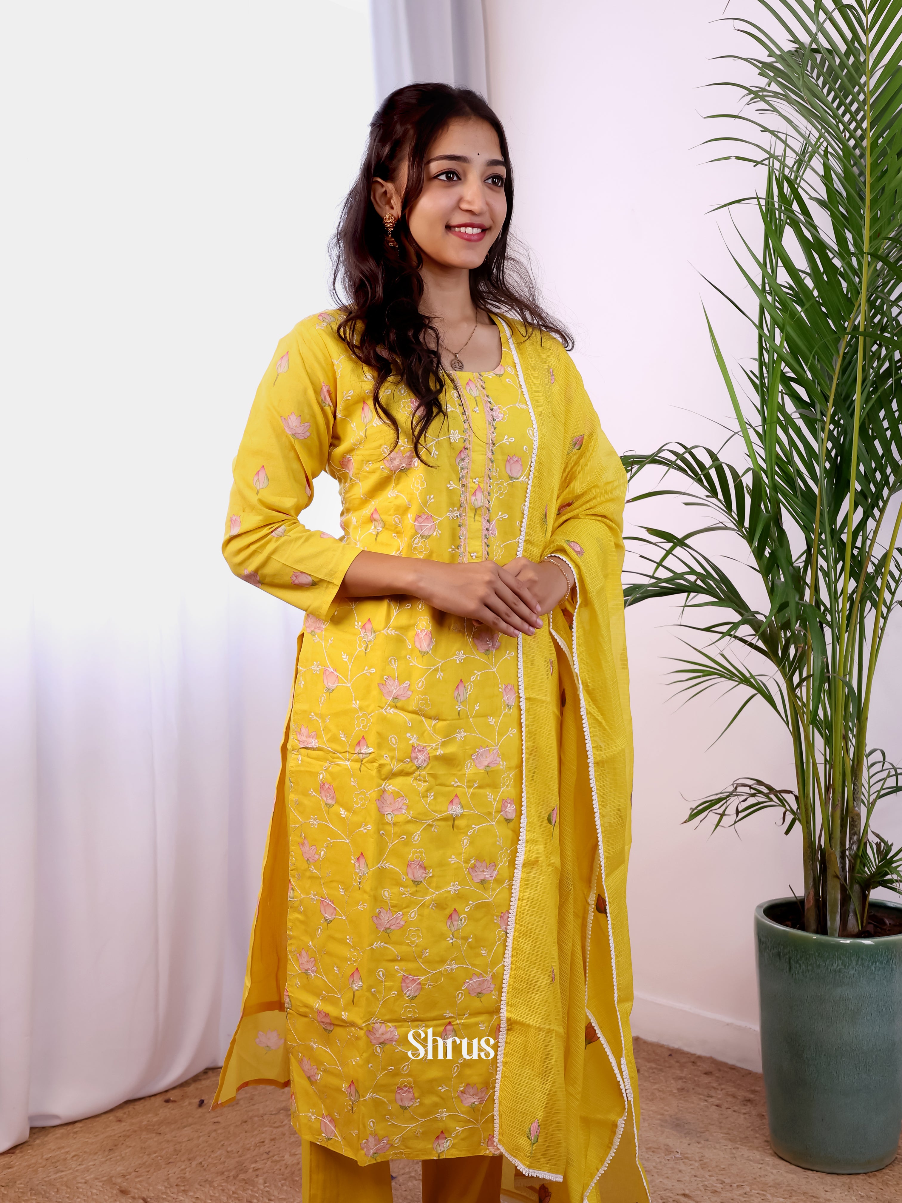 Yellow - 3pc Readymade Suits