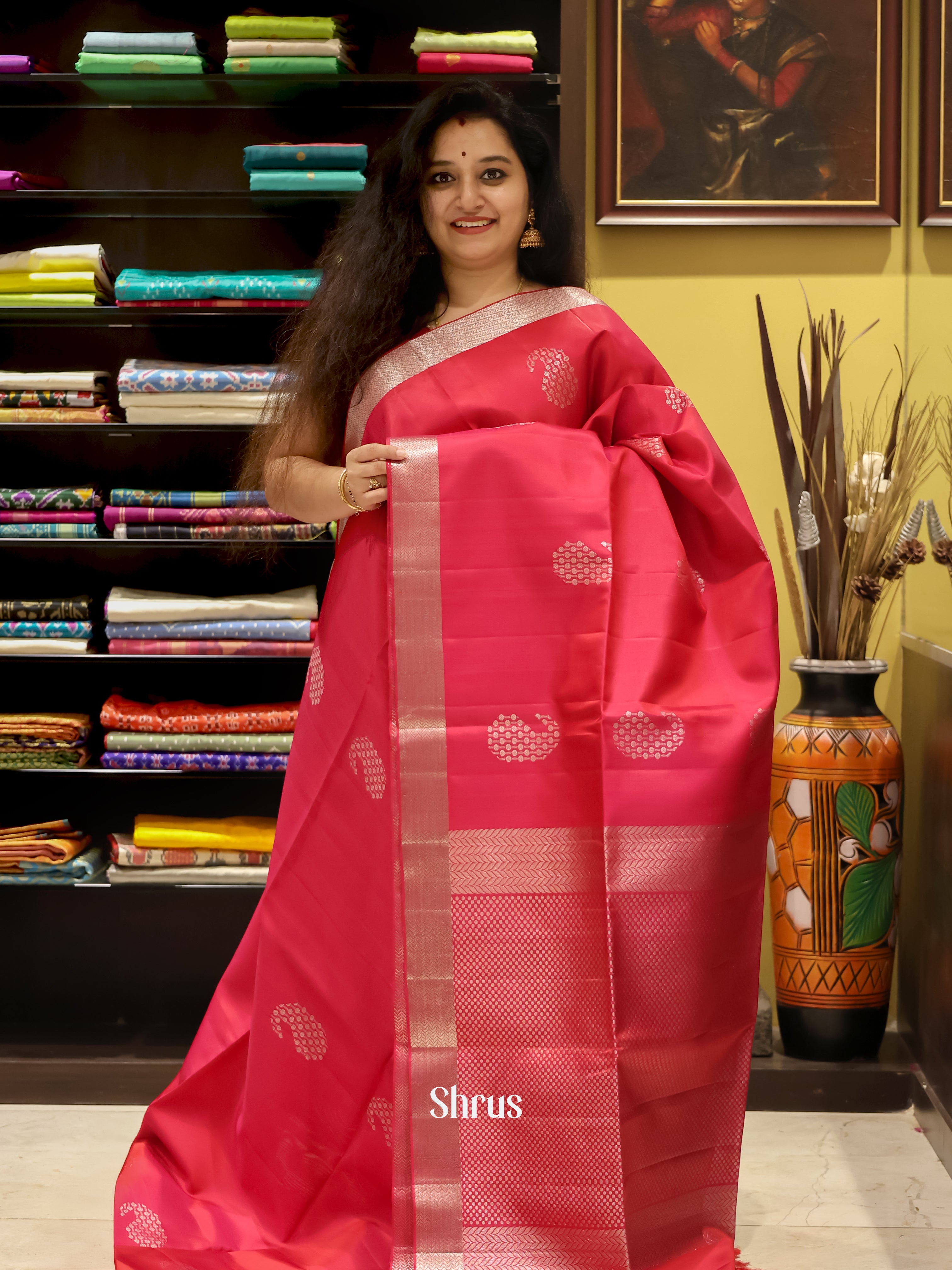 CJS12060 - Soft Silk Saree - Shop on Shrus.com