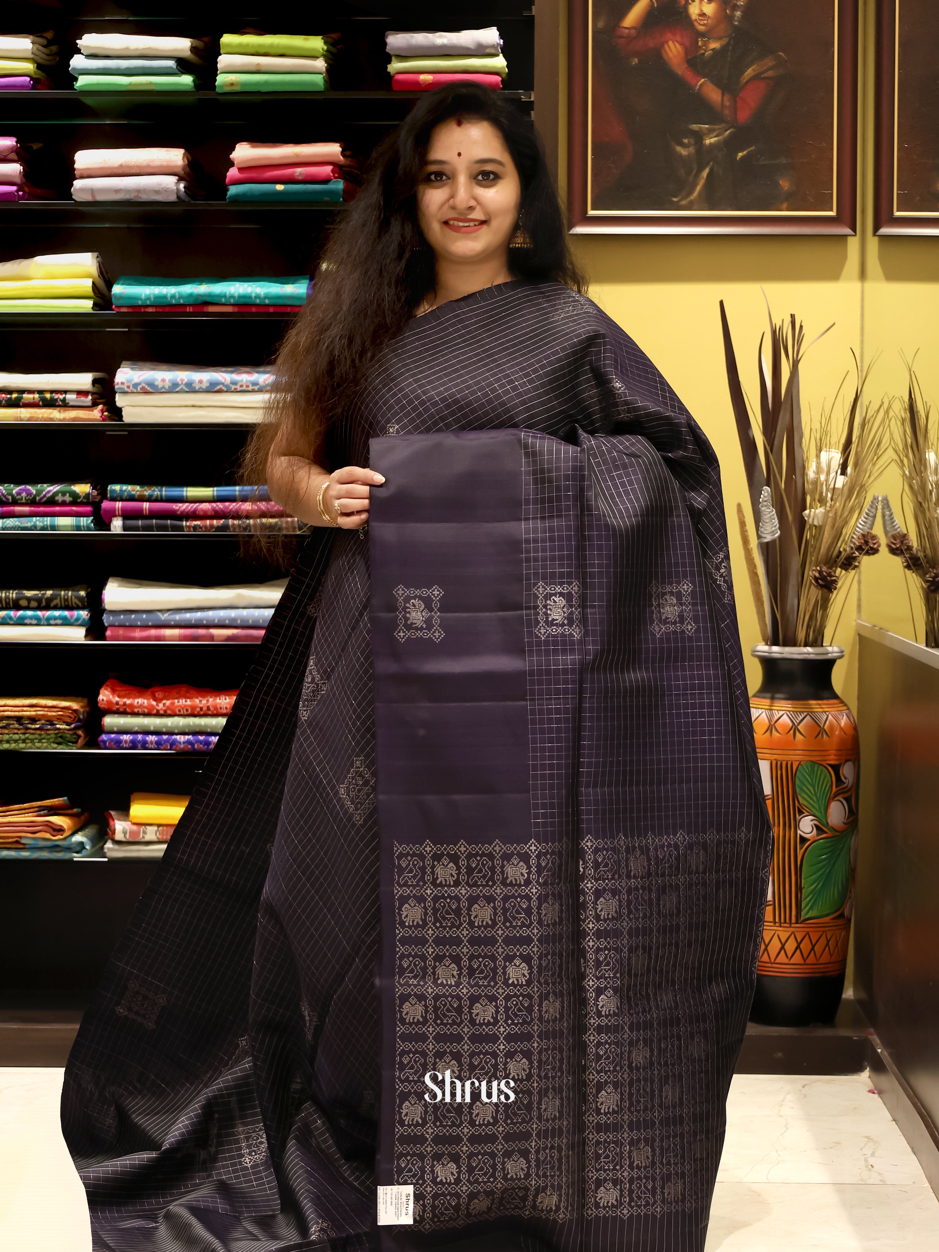 Black(Single Tone) - Soft Silk Saree