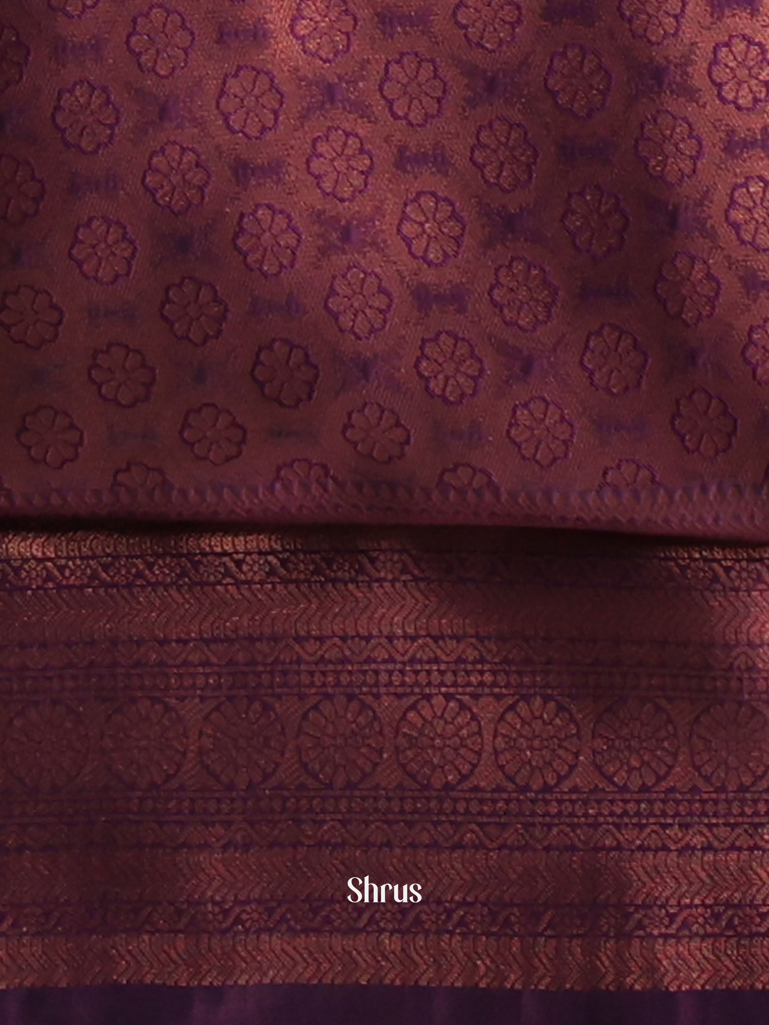 Grey & Purple- Semi Arani Silk Saree