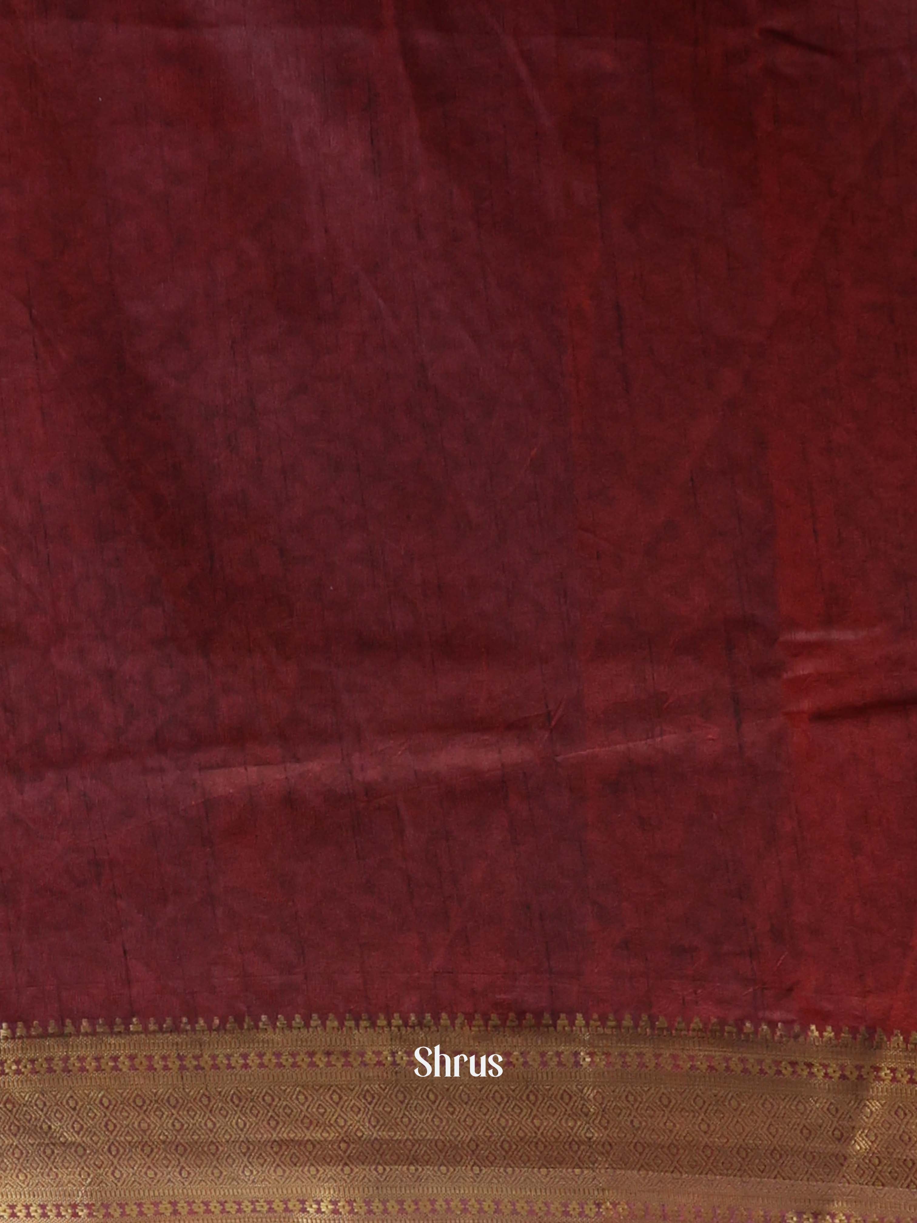 Red & Maroon - Semi Patola Saree