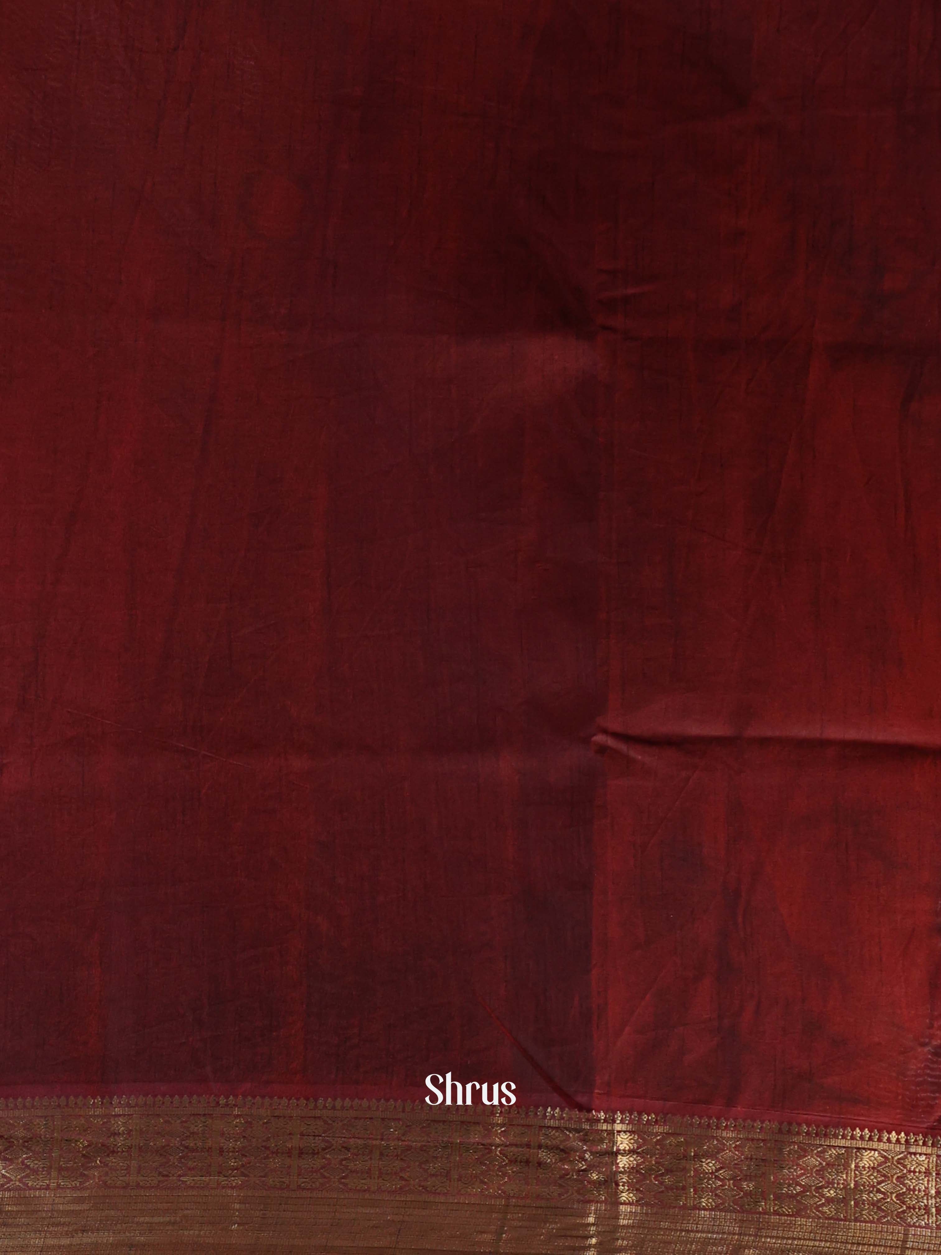 Red & Maroon - Semi Patola Saree