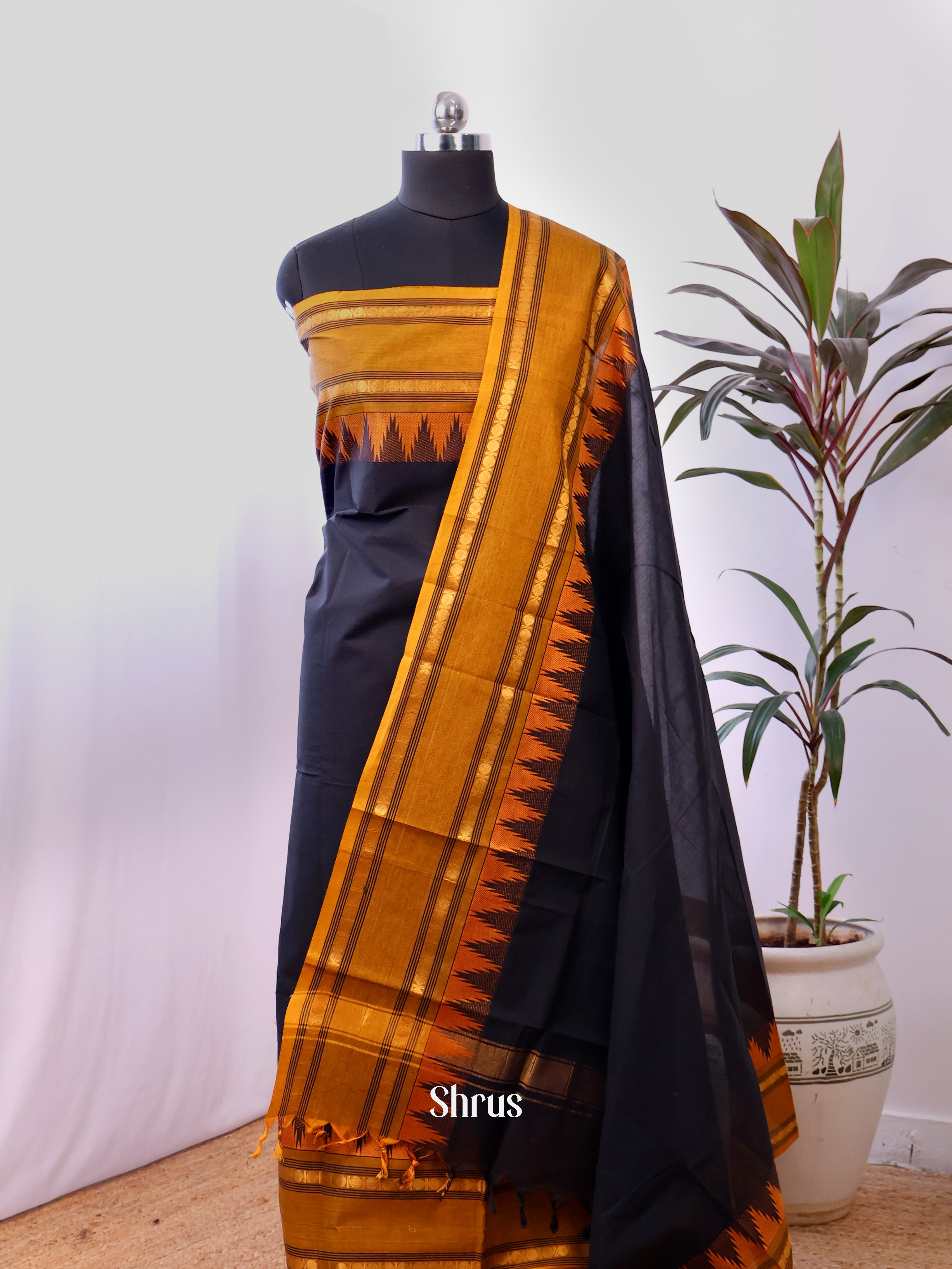 CJS14205 - chettinad top & dupatta combo