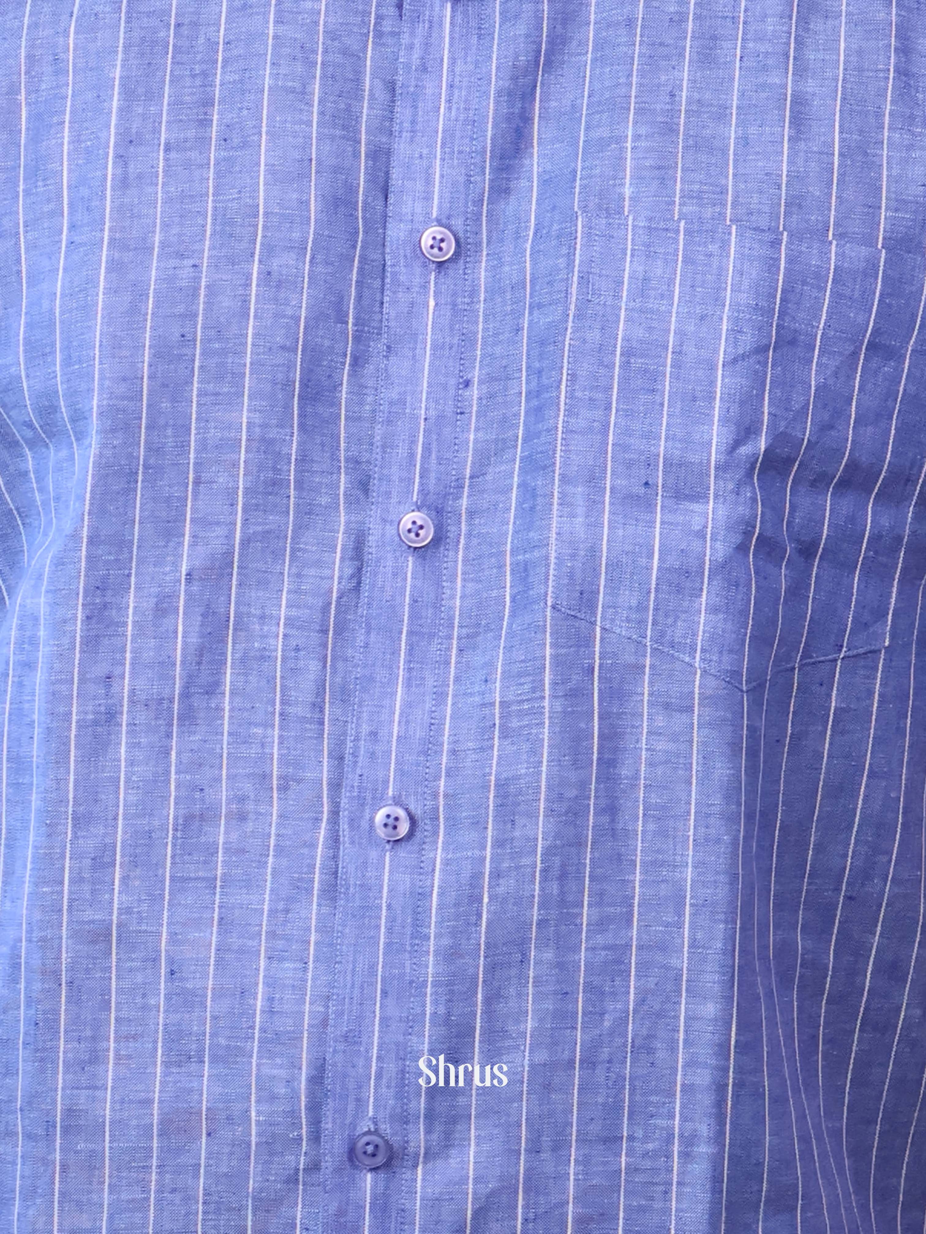 Blue - Pure Linen Shirt