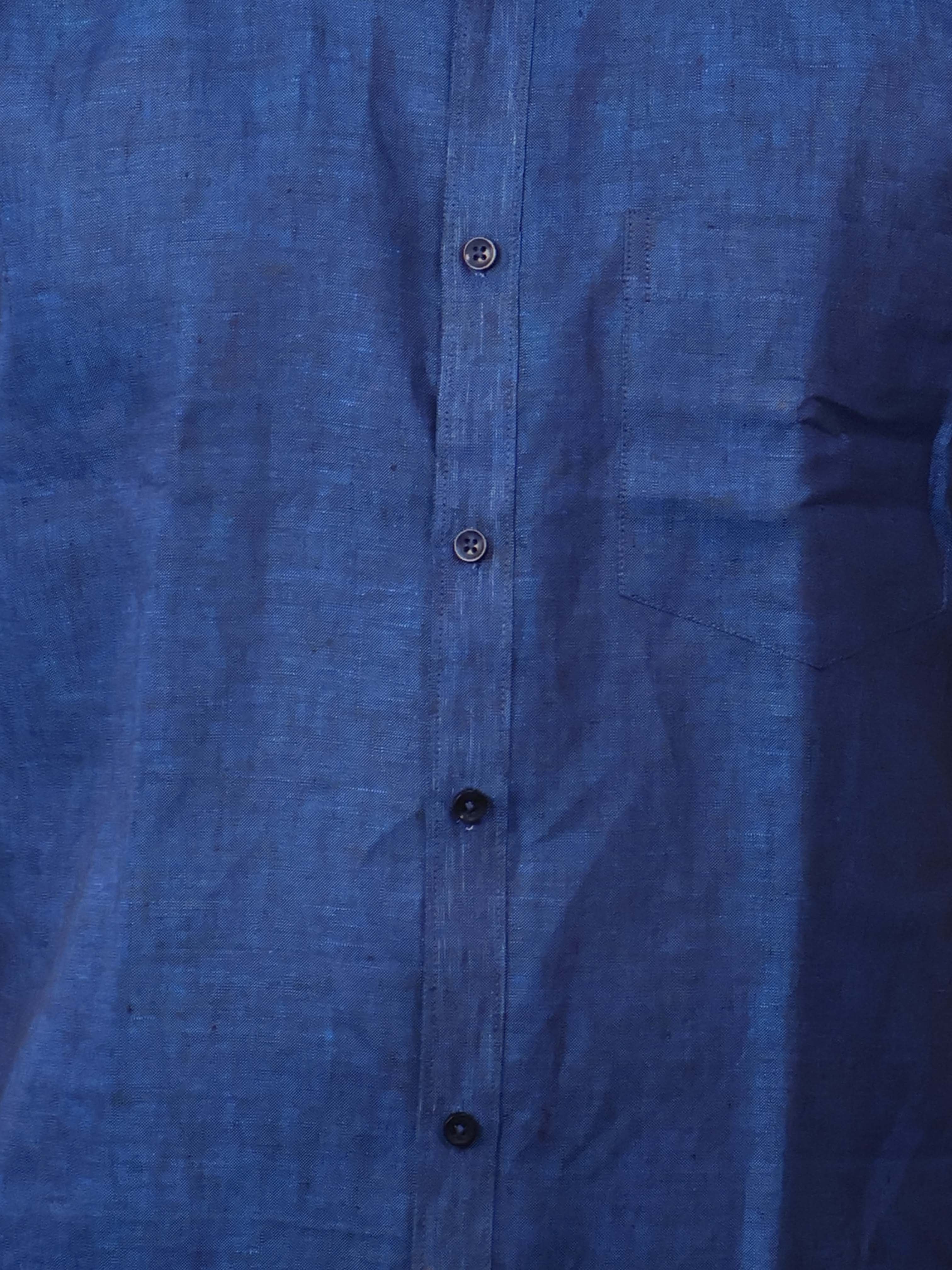 Blue - Pure Linen Shirt