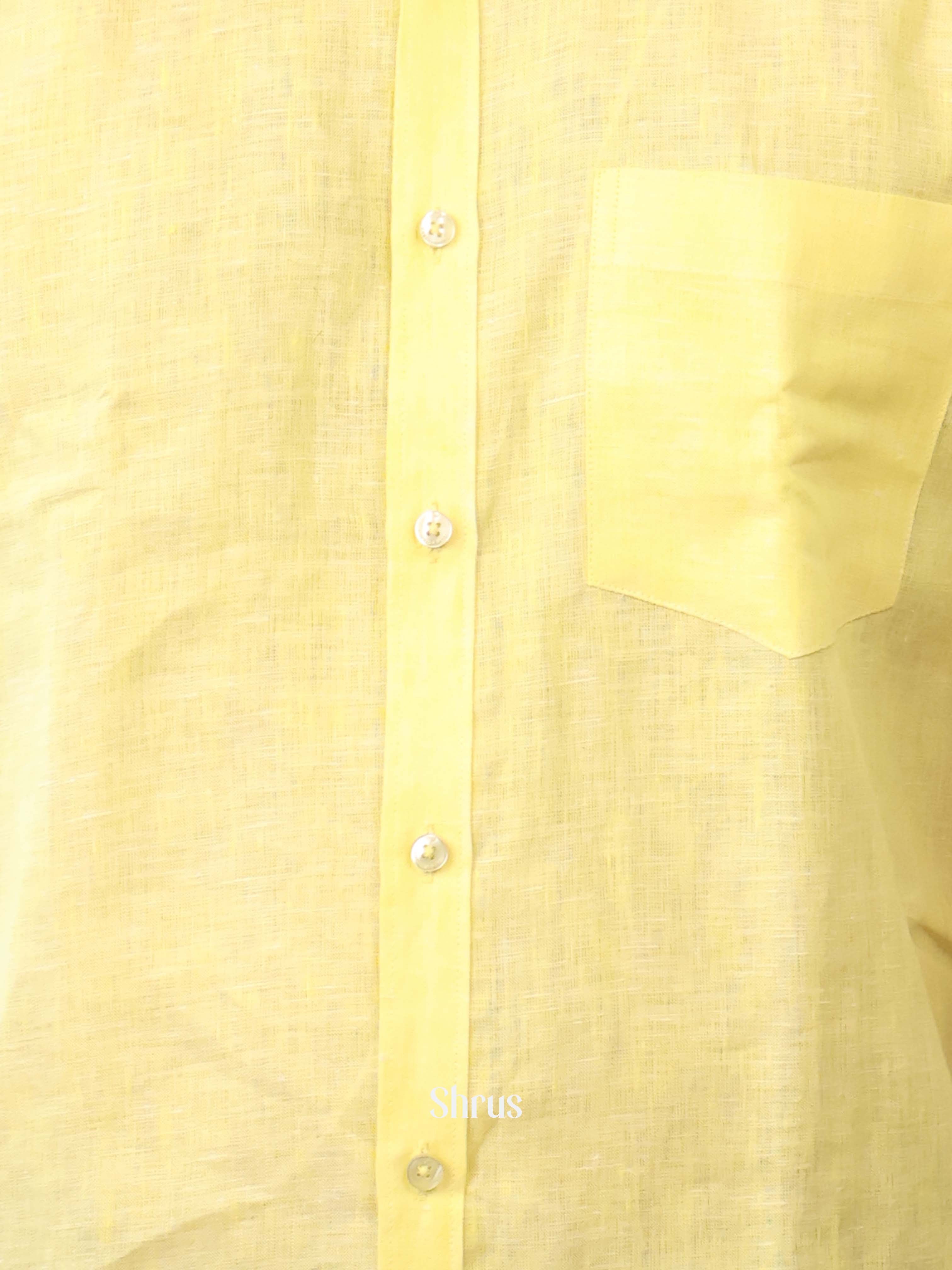 Yellow - Pure Linen Shirt